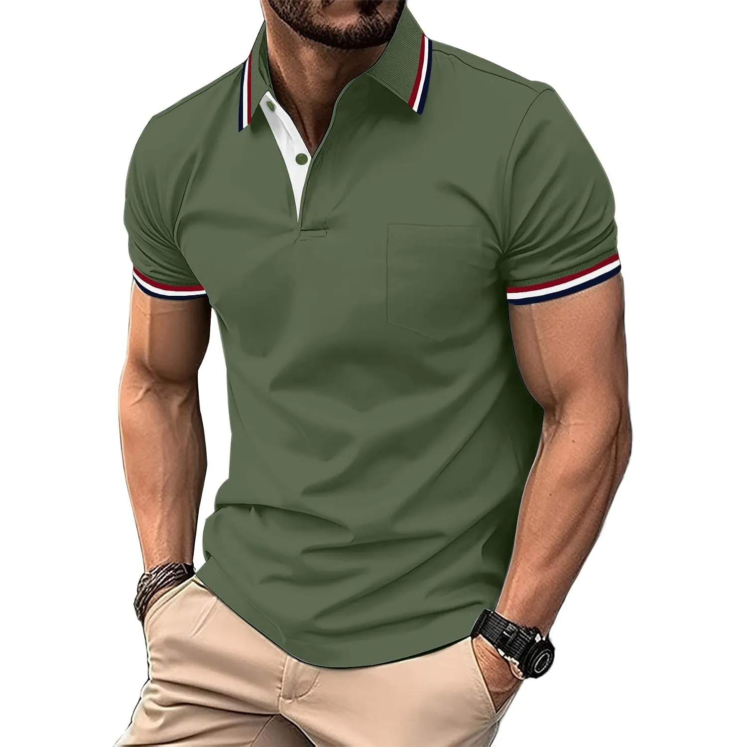zitysport Poloshirt Herren Kurzarm Shirt Atmungsaktives Golf Polo Shirt Männer Sommer Shirts Sport Basic Slim Fit Tshir…