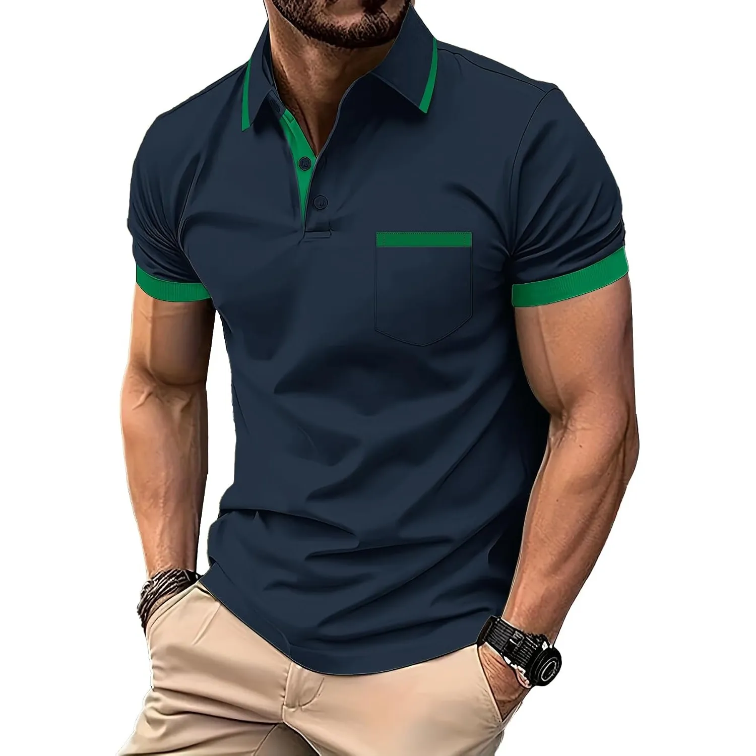 zitysport Poloshirt Herren Kurzarm Shirt Atmungsaktives Golf Polo Shirt Männer Sommer Shirts Sport Basic Slim Fit Tshir…