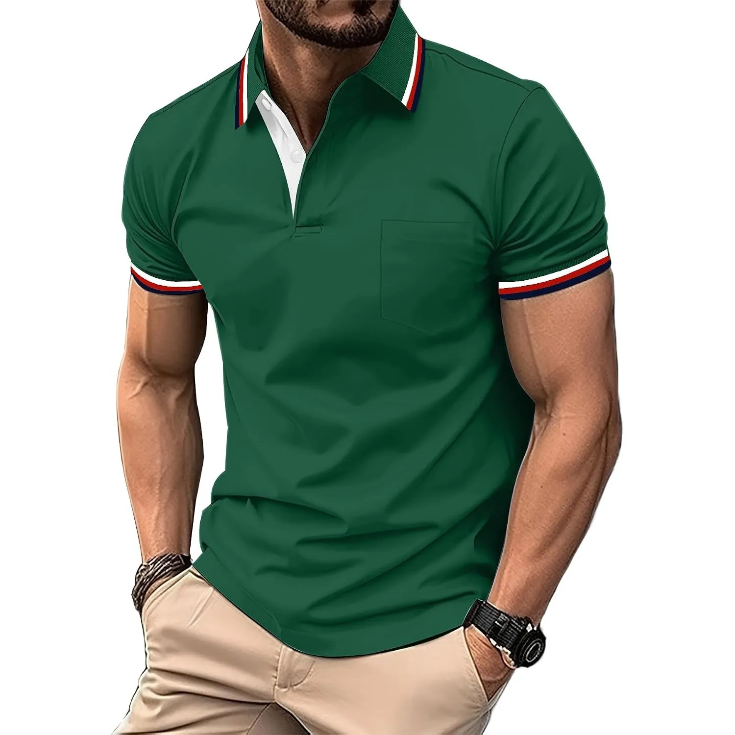 zitysport Poloshirt Herren Kurzarm Shirt Atmungsaktives Golf Polo Shirt Männer Sommer Shirts Sport Basic Slim Fit Tshir…