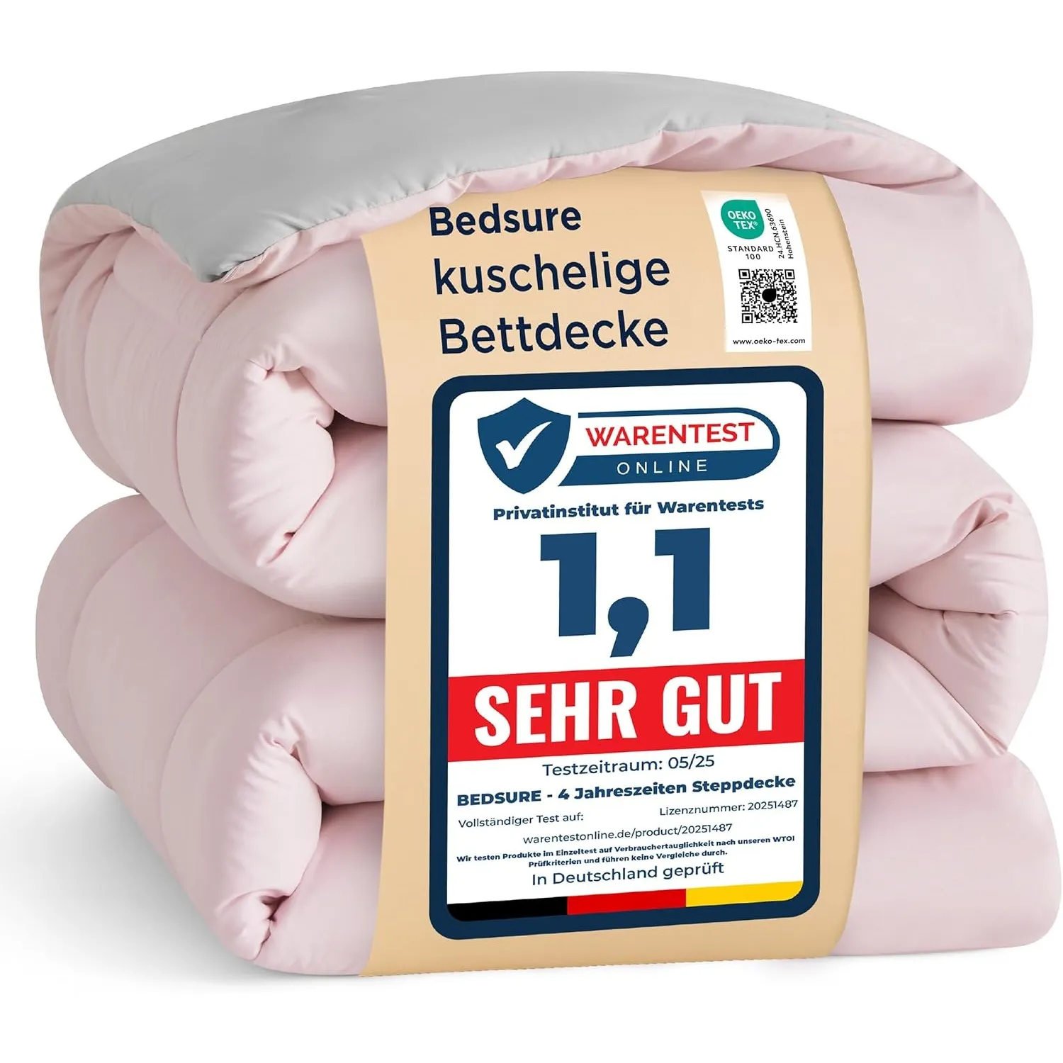 BEDSURE Bettdecke Ohne Bezug 200x200 - Bettdecke mit Integriertem Bezug