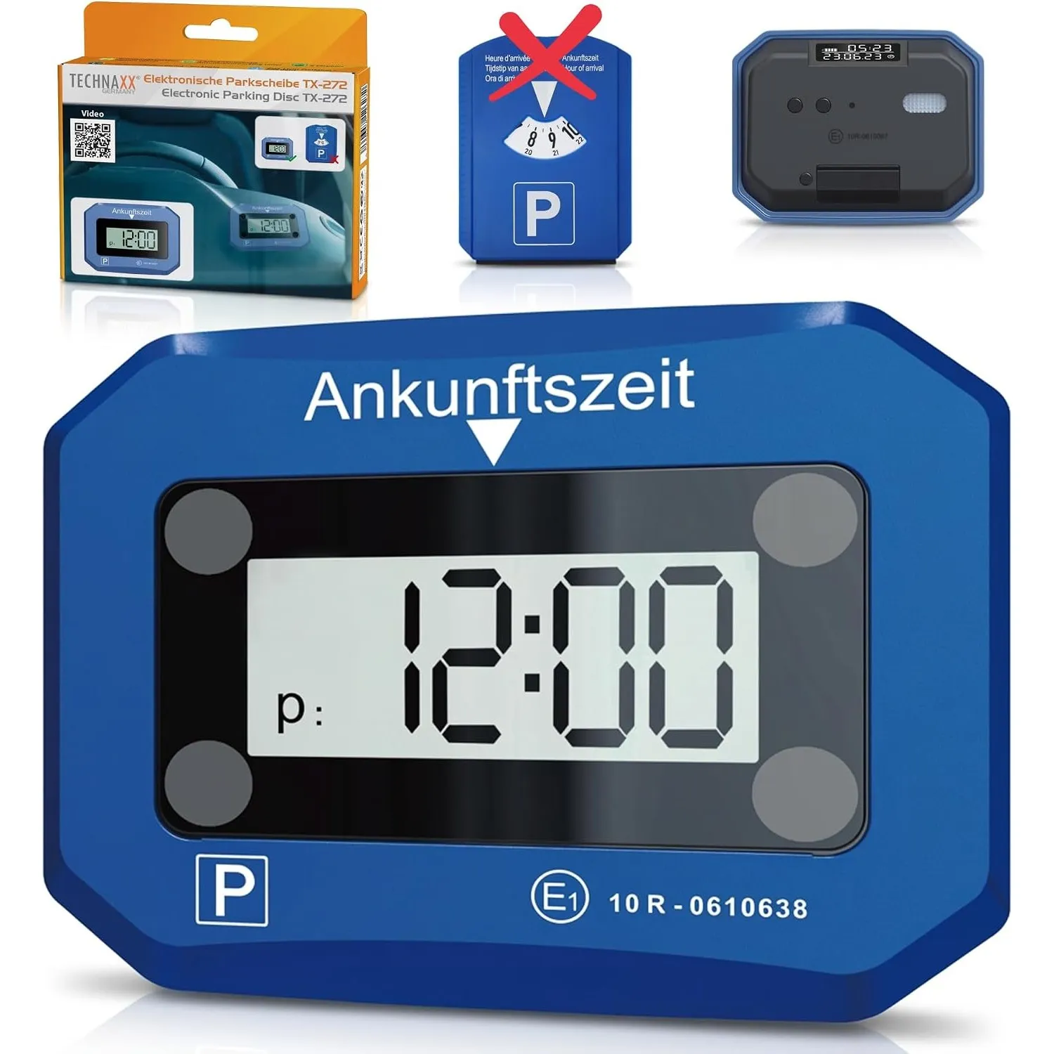 technaxx Elektronische Parkscheibe mit Bewegungssensor, ECE TX-272