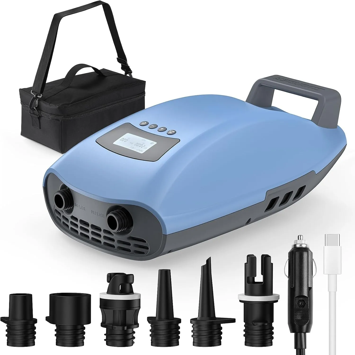 Swonder Seawolf Wiederaufladbare SUP-Pumpe mit 2X schnellere, 20PSI elektrische Luftpumpe mit intelligenter zweistufige…