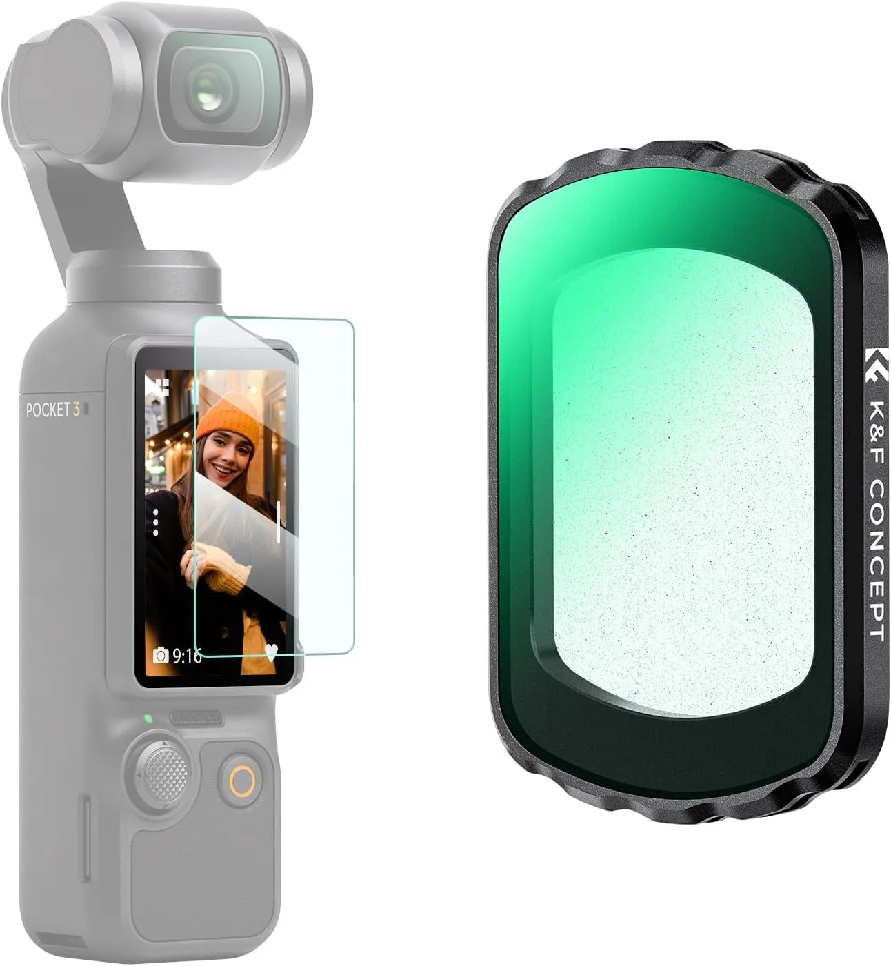 K&F CONCEPT Magnetic Black-Mist 1/8 Filter Compatible with DJI OSMO Pocket 3/4, Osmo Pocket 3 Accessories, Osmo Pocket …