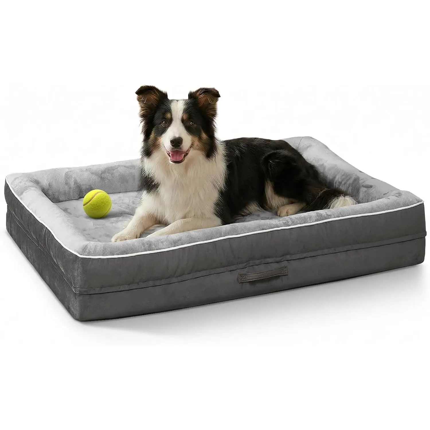 Upvilla Orthopädisches Hundebett Grosse Hunde, Hundekorb Waschbar mit Eierförmiger Kistenschaum，Wasserdicht Hundesofa m…