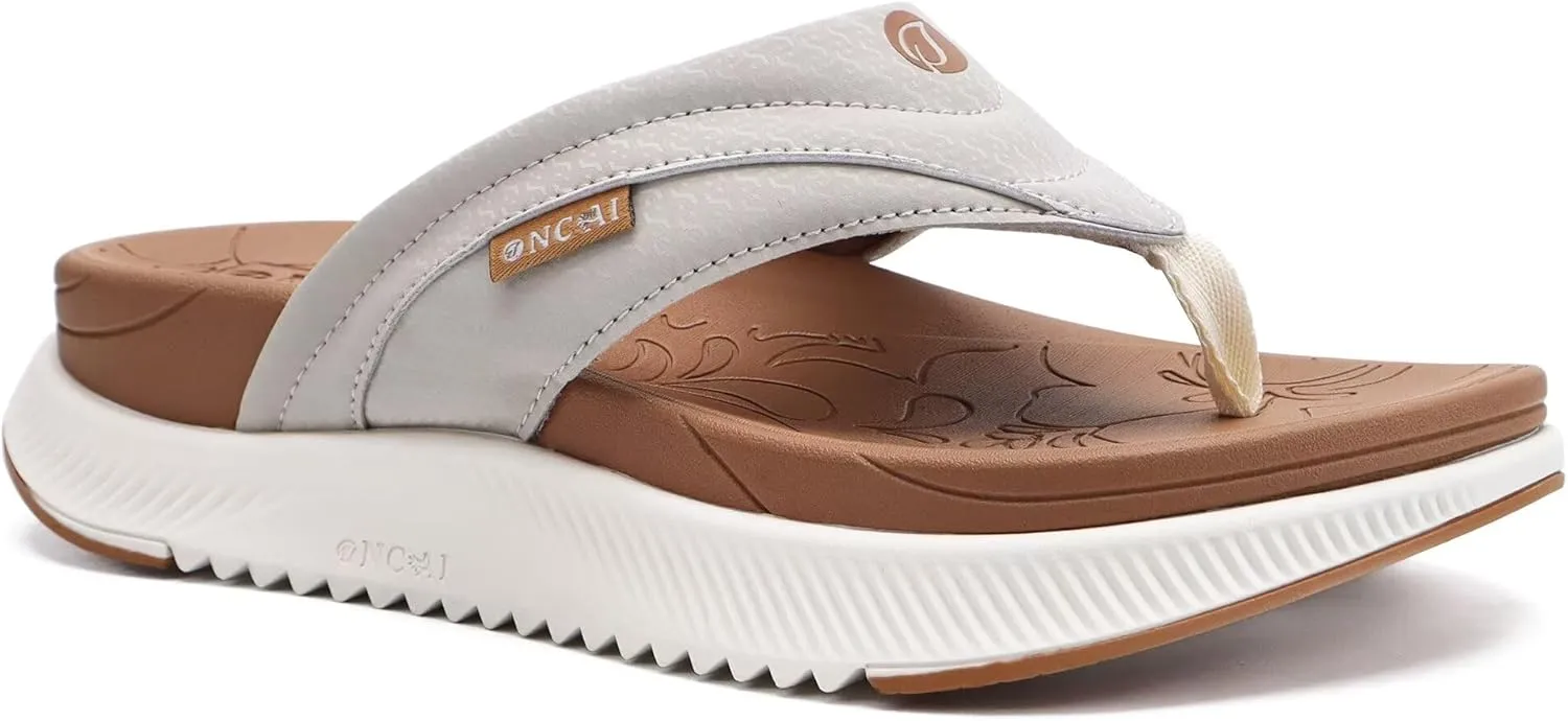 ONCAI Damen orthopädische Kissen Flip Flops Erholung Walking Sandalen für Damen mit Arch Support Sommer bequem Slip On …