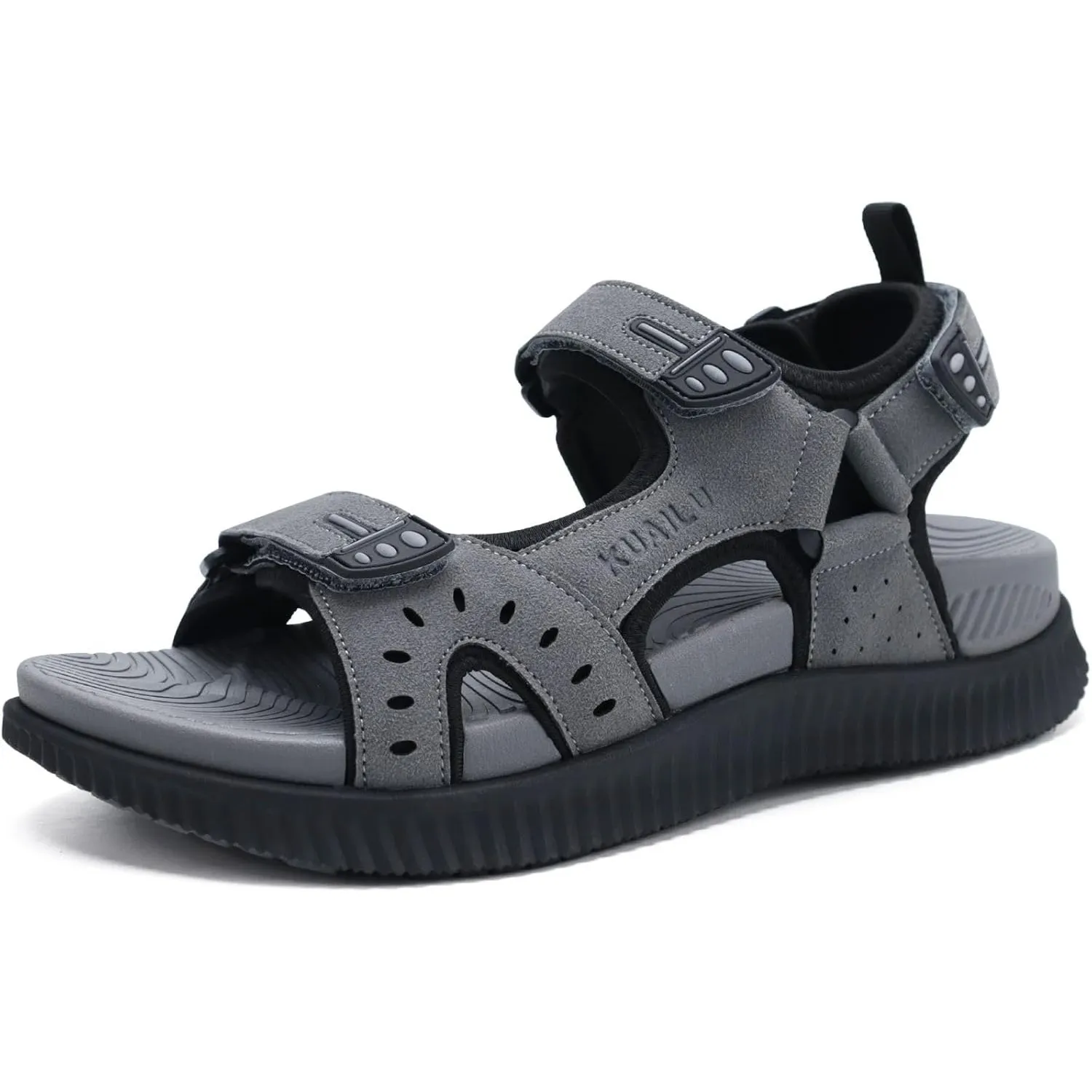 KuaiLu Herren Wandersandalen Bequeme Orthopädische Recovery Trekkingsandalen Outdoor Sommer Casual Strand Dickes Kissen…