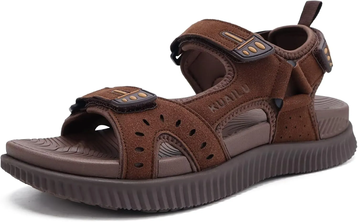 KuaiLu Men's Hiking Sandals Comfortable Orthopaedic Recovery Trekking Sandals Outdoor Summer Casual Beach Thick Cushion…