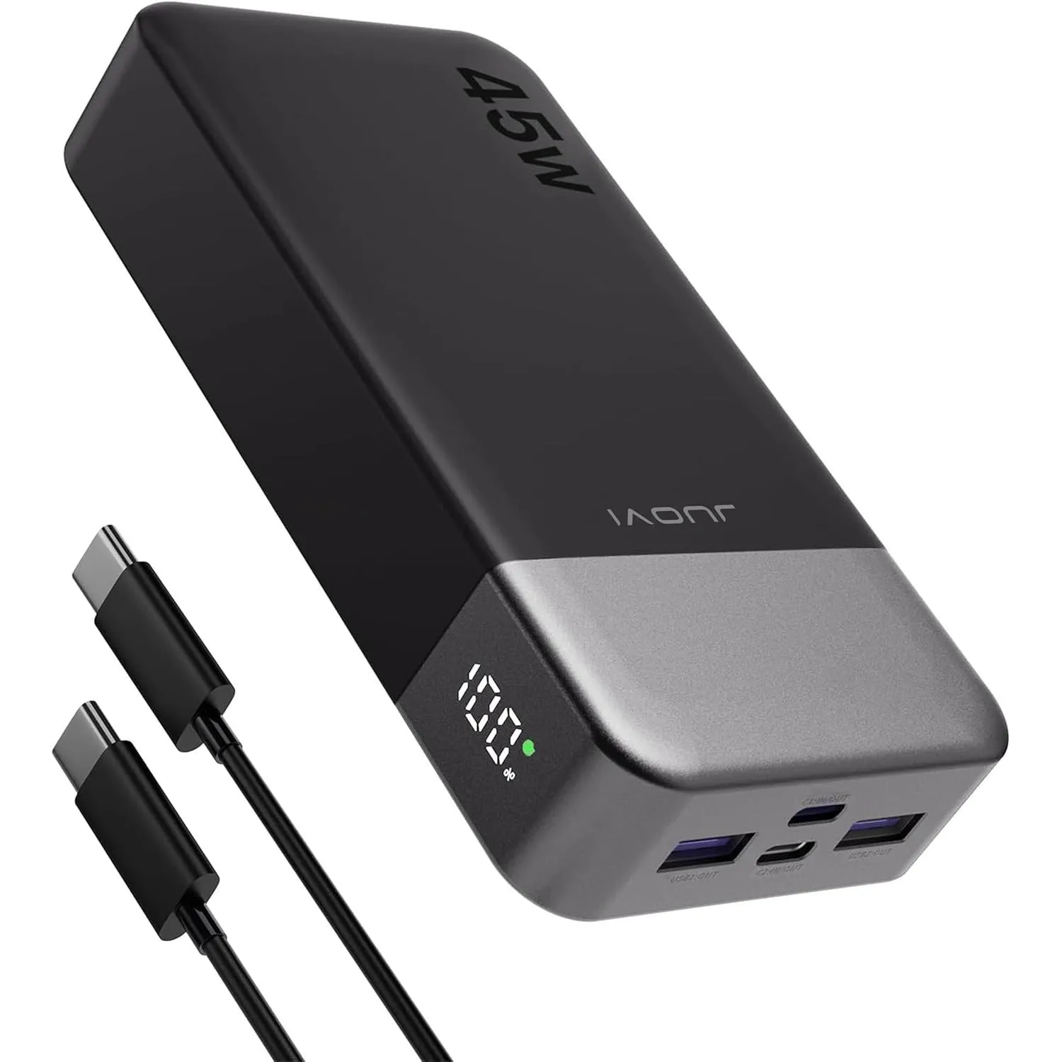 JUOVI Power Bank, Tragbare Powerbank 45W 20000mAh Schnellladefunktion