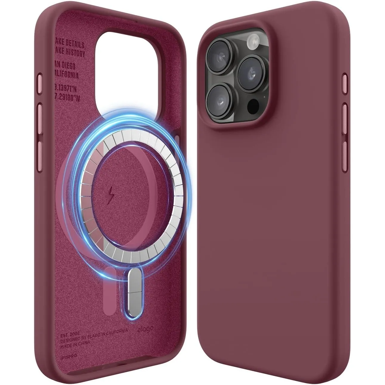 elago Magnetische Silikon Hülle für iPhone 15 Pro