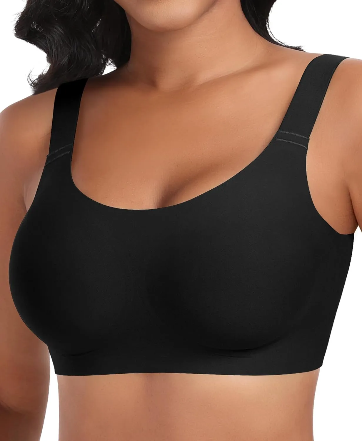 Seamless Bra Women's Without Underwire Smooth Comfort Full Cups Padded Bustier Soft Bra Comfortable T-Shirt Soft Bra Br…