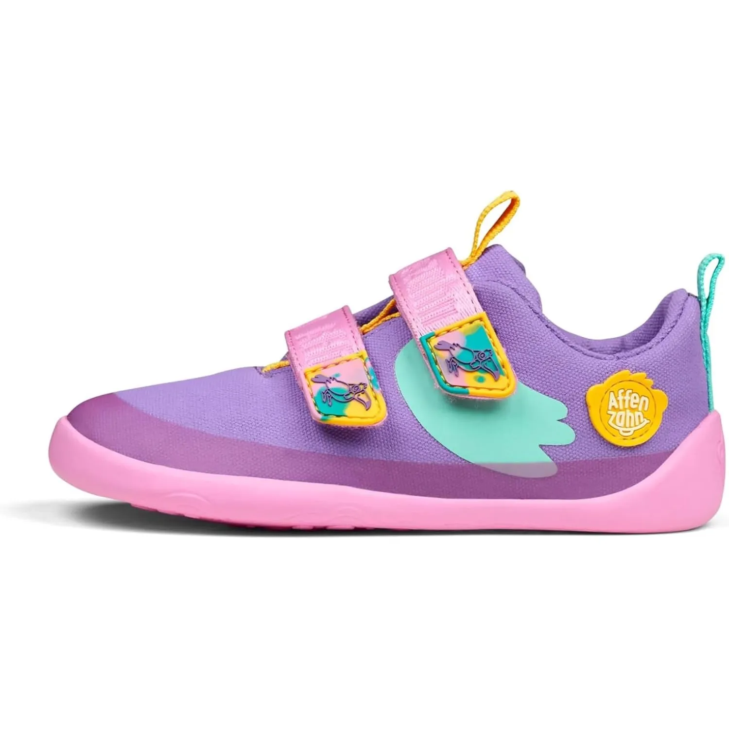 Affenzahn Halbschuh Baumwolle Lucky Klettverschluss Vegan rutschfest Flexibel für den Sommer in Größe 21-35