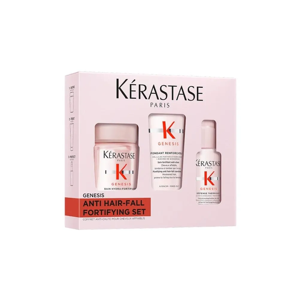 Kérastase, Genesis, Pflegeroutine mit Shampoo, Haarspülung & Hitzeschutzspray, Probierset für feines und brüchiges Haar…