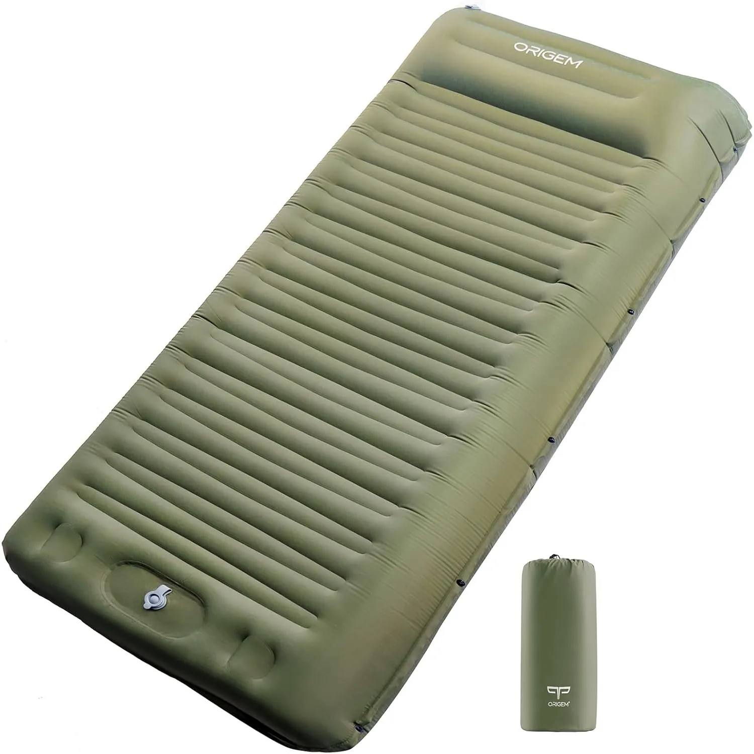 Origem Luftmatratze Camping matratze 14 cm, Isomatte mit Fußpumpe | Aufblasbare Schlafmatte, ultraleicht, kleines Packm…