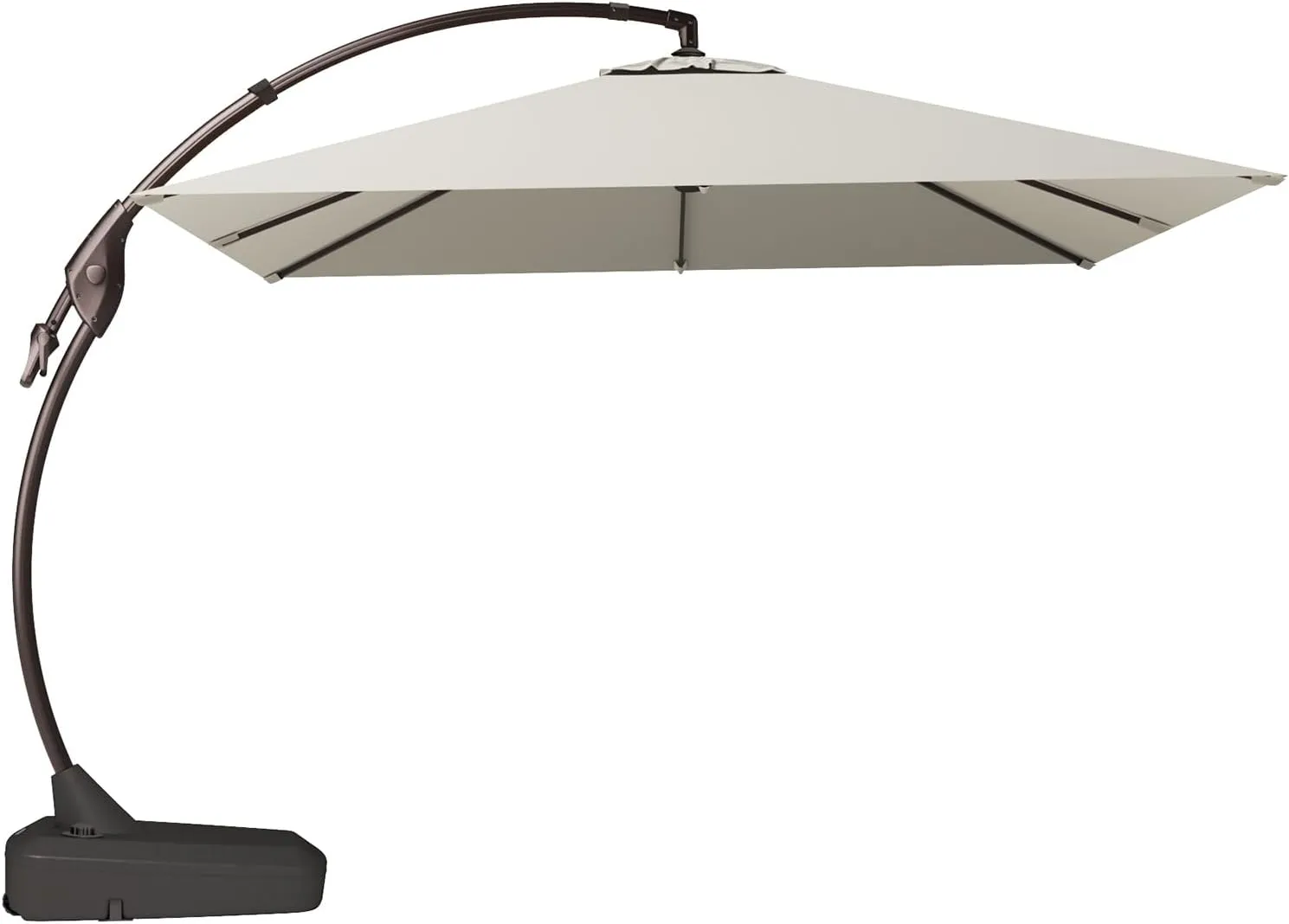 Grand patio Square Parasol 300 cm with Umbrella Stand, Garden Umbrella with Valance, Tilt Angle Adjustment, UV Protecti…
