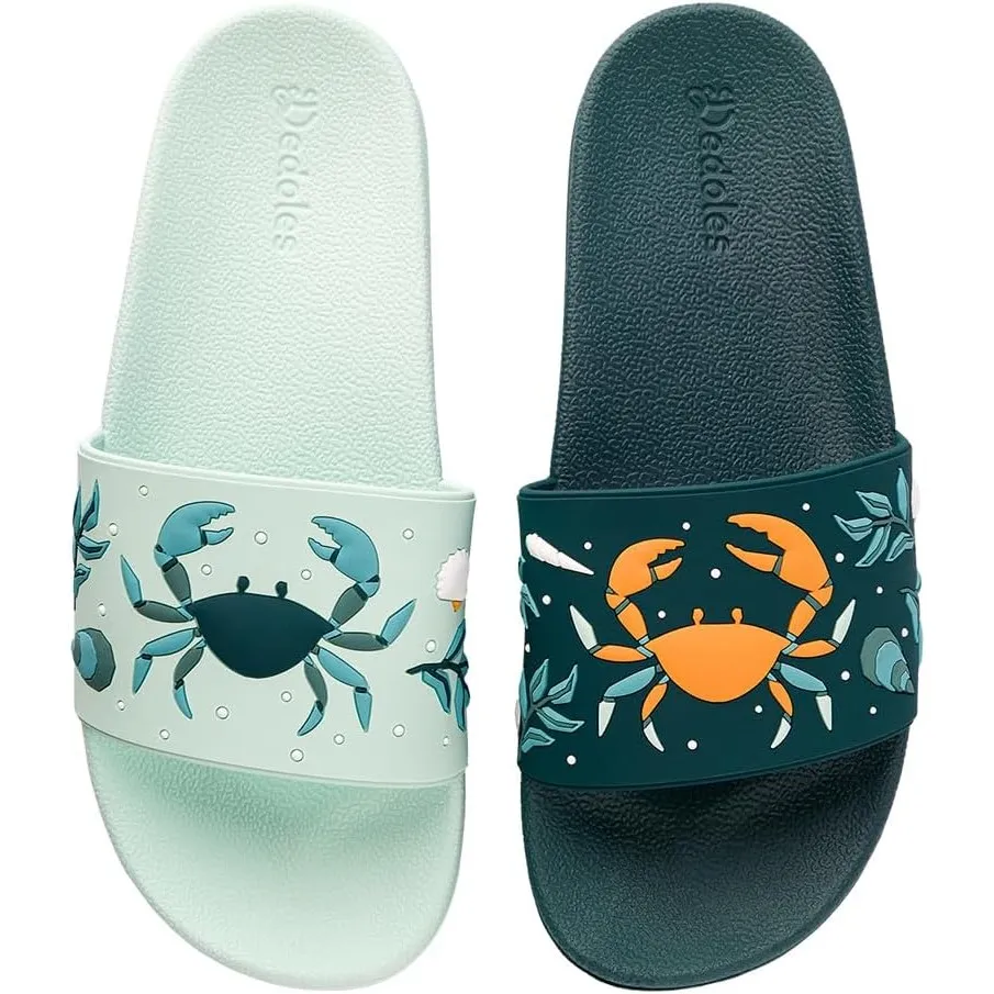 Dedoles Badeschuhe & Hausschuhe Damen Herren & Kinder Badesandalen lustige Designs Bücher Kaffee Party Pizza Fuchs Bär …