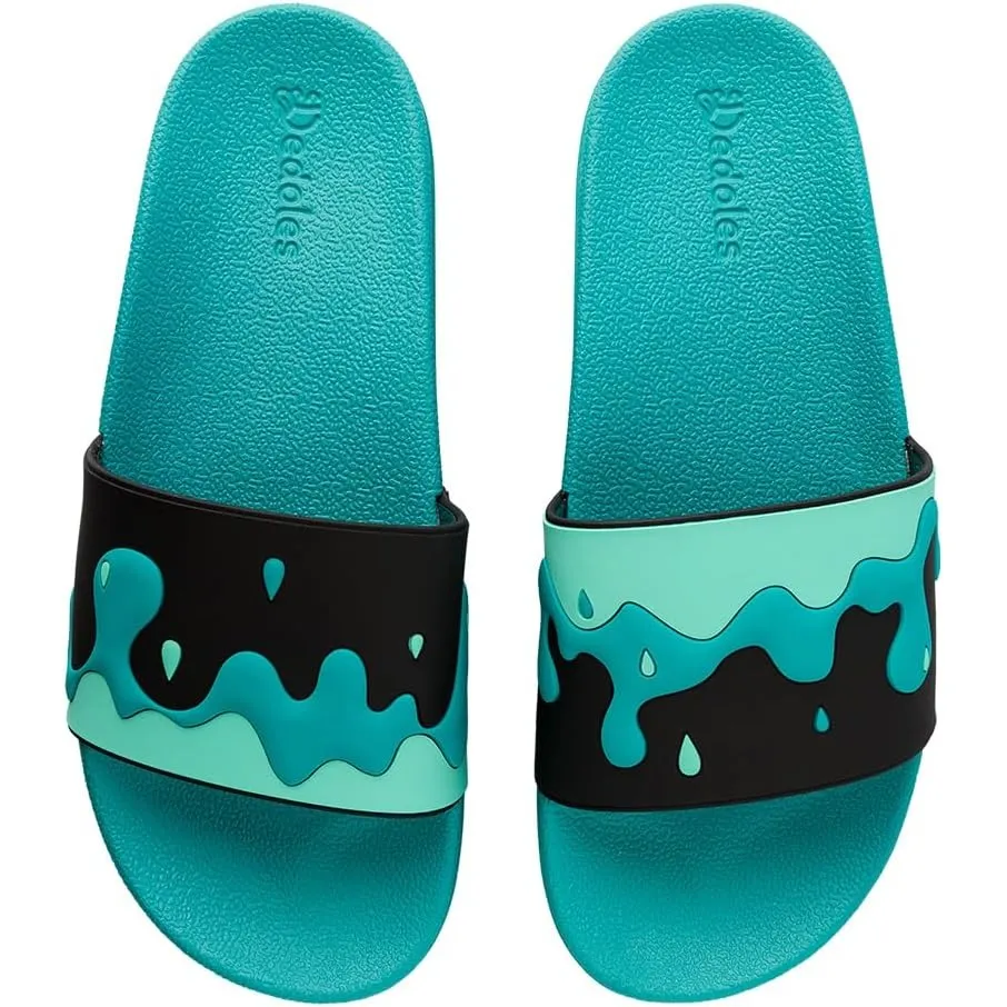 Dedoles Badeschuhe & Hausschuhe Damen Herren & Kinder Badesandalen lustige Designs Bücher Kaffee Party Pizza Fuchs Bär …