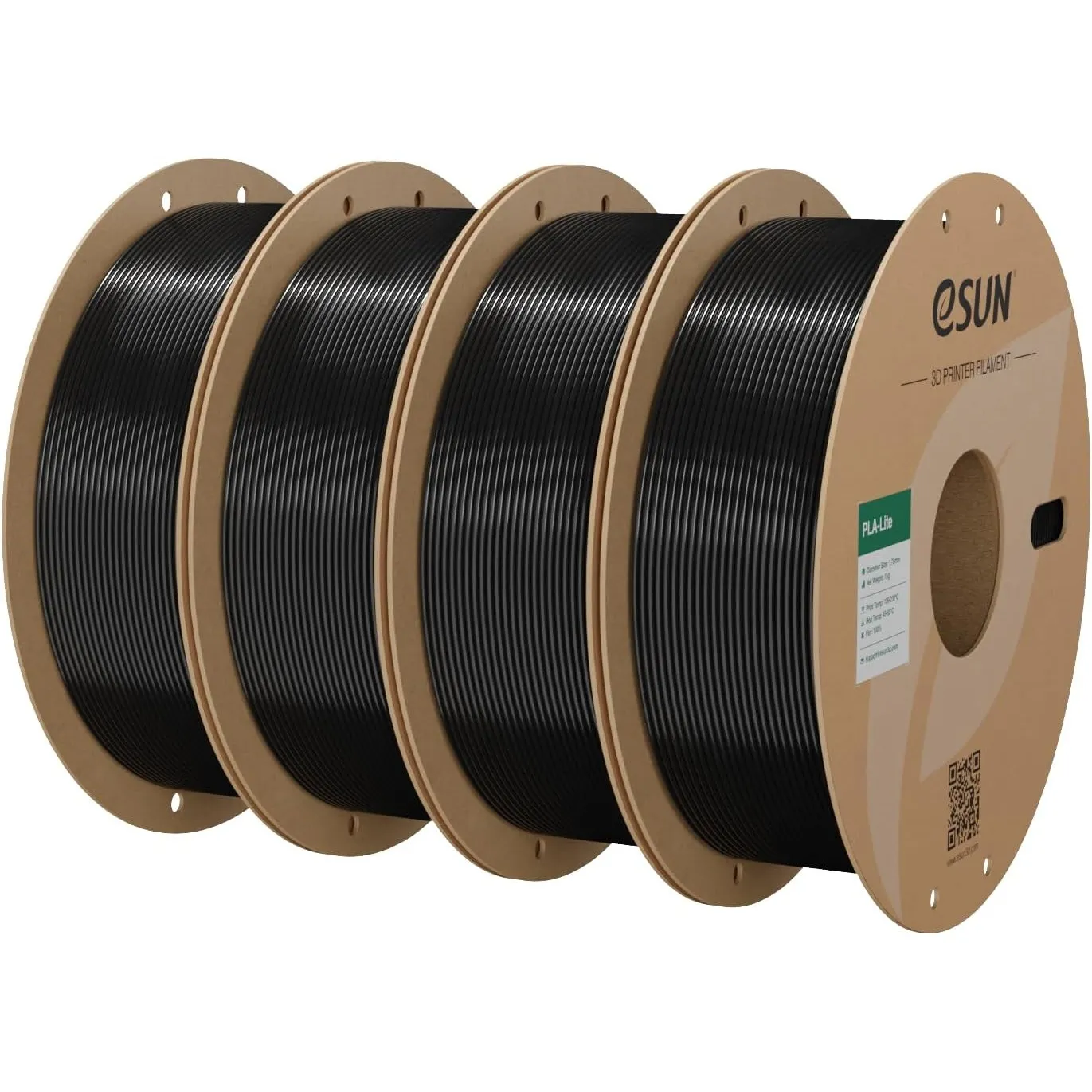eSUN PLA Filament 1.75mm, Modifiziertes 3D Drucker Filament PLA, Maßgenauigkeit +/- 0.03mm, 1KG pro Spule, 4 Spulen 3D …
