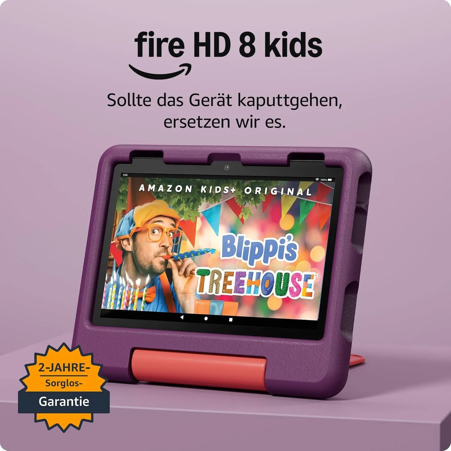 Amazon Fire HD 8 Kids-Tablet (Neueste Generation), für Kinder von 3-7 J. | 3 GB RAM, werbefreie Inhalte, integrierte Ki…