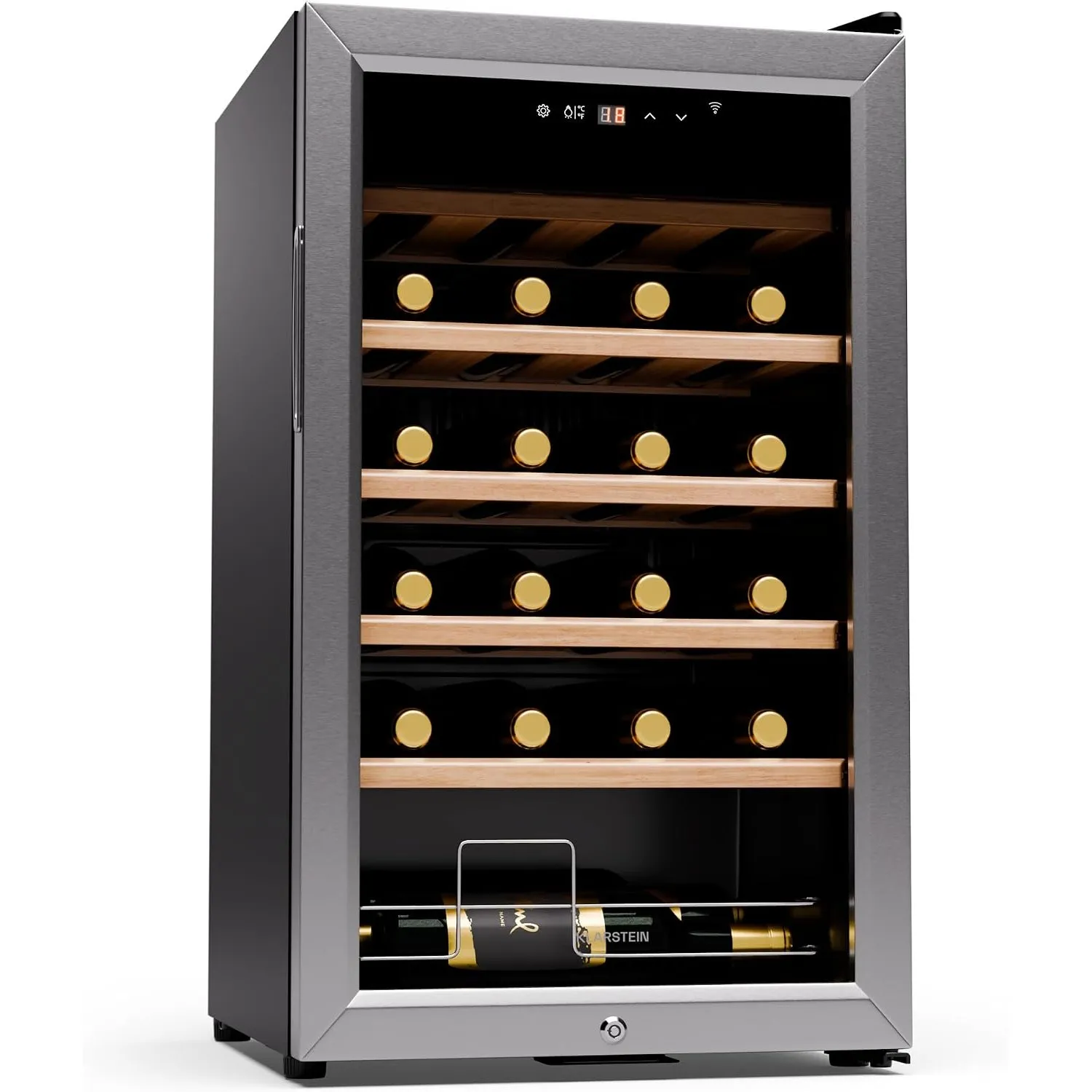 Klarstein Weinkühlschrank,1 Zone Getränkekühlschrank, Leiser Indoor/Outdoor Kühlschrank, 63 Liter Flaschenkühlschrank K…