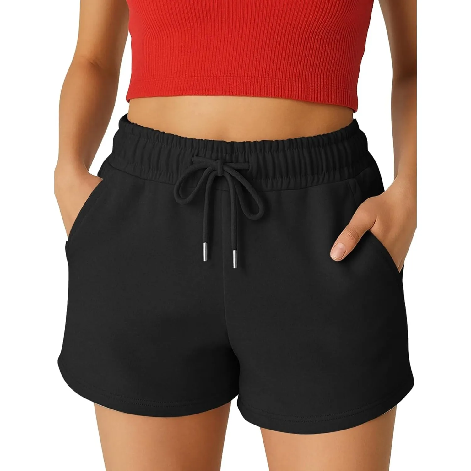 ROSS CAMP Kurze Hose Damen – Shorts Damen Sommer, Kurze Sporthose Laufshorts, Trainingshose Women Hosen Kurz Laufhose