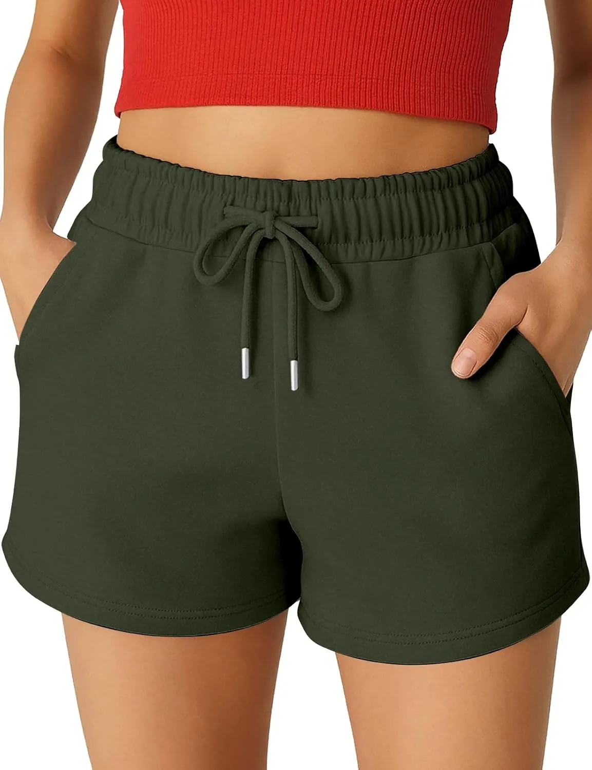 ROSS CAMP Kurze Hose Damen – Shorts Damen Sommer, Kurze Sporthose Laufshorts, Trainingshose Women Hosen Kurz Laufhose