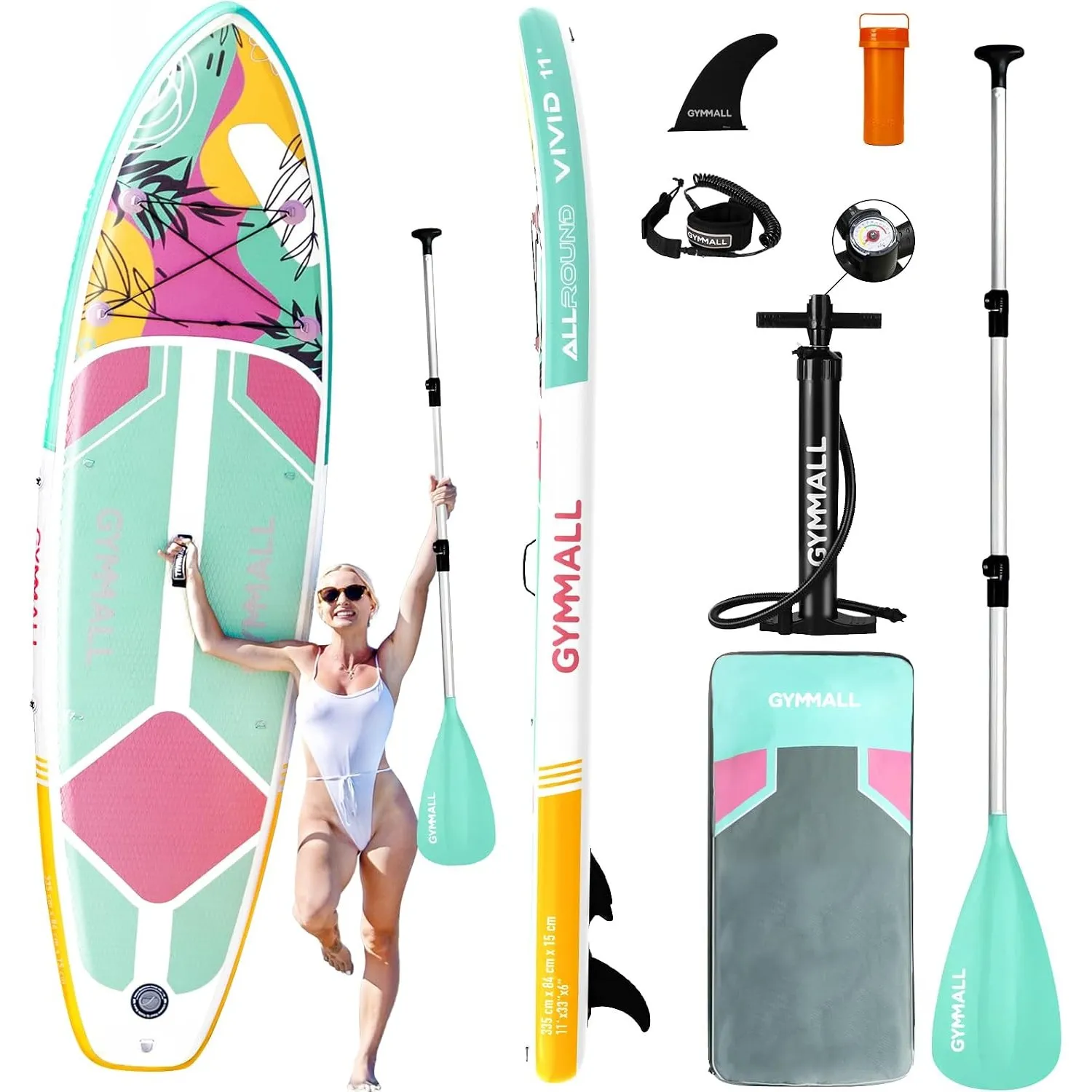 Stand Up Paddling Board, Aufblasbares Sup Board für Erwachsene und Jugendliche aller Könnensebenen, Blow Up Paddleboard…