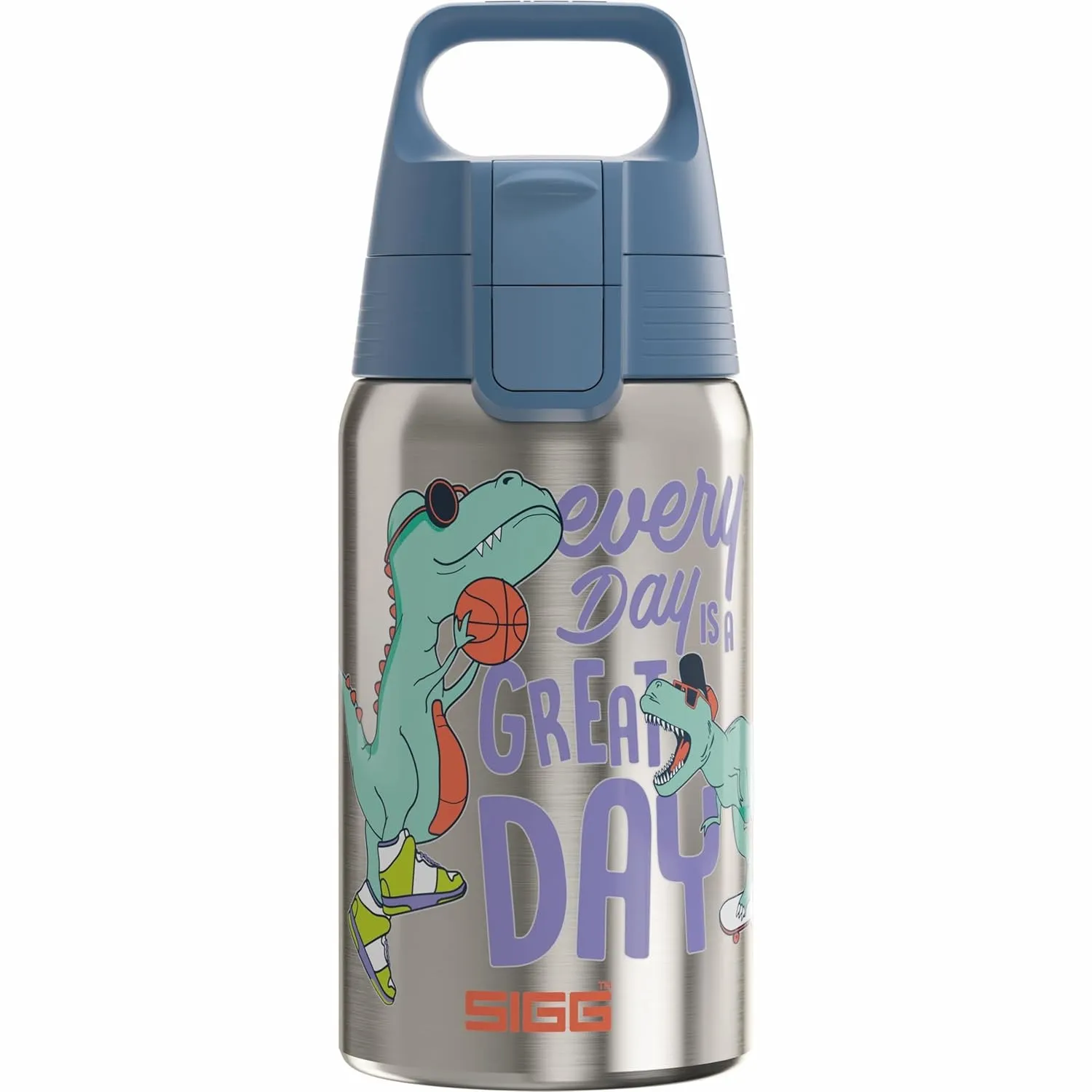 Sigg - Edelstahl Trinkflasche Kinder - Shield One Great Day - Für Kohlensäurehaltige Getränke Geeignet - Auslaufsicher …