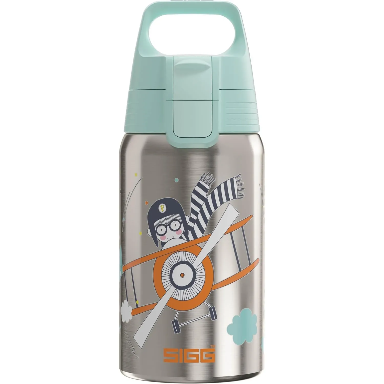 Sigg - Edelstahl Trinkflasche Kinder - Shield One Fly Away - Für Kohlensäurehaltige Getränke Geeignet - Auslaufsicher -…