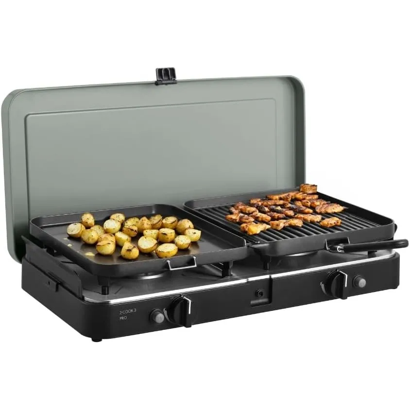 CADAC - 2-Cook 3 Pro Deluxe - Tischgrill- 50mBar - Campinggrill - Für draußen grillen - Stahl - Aluminium - Kunststoff …