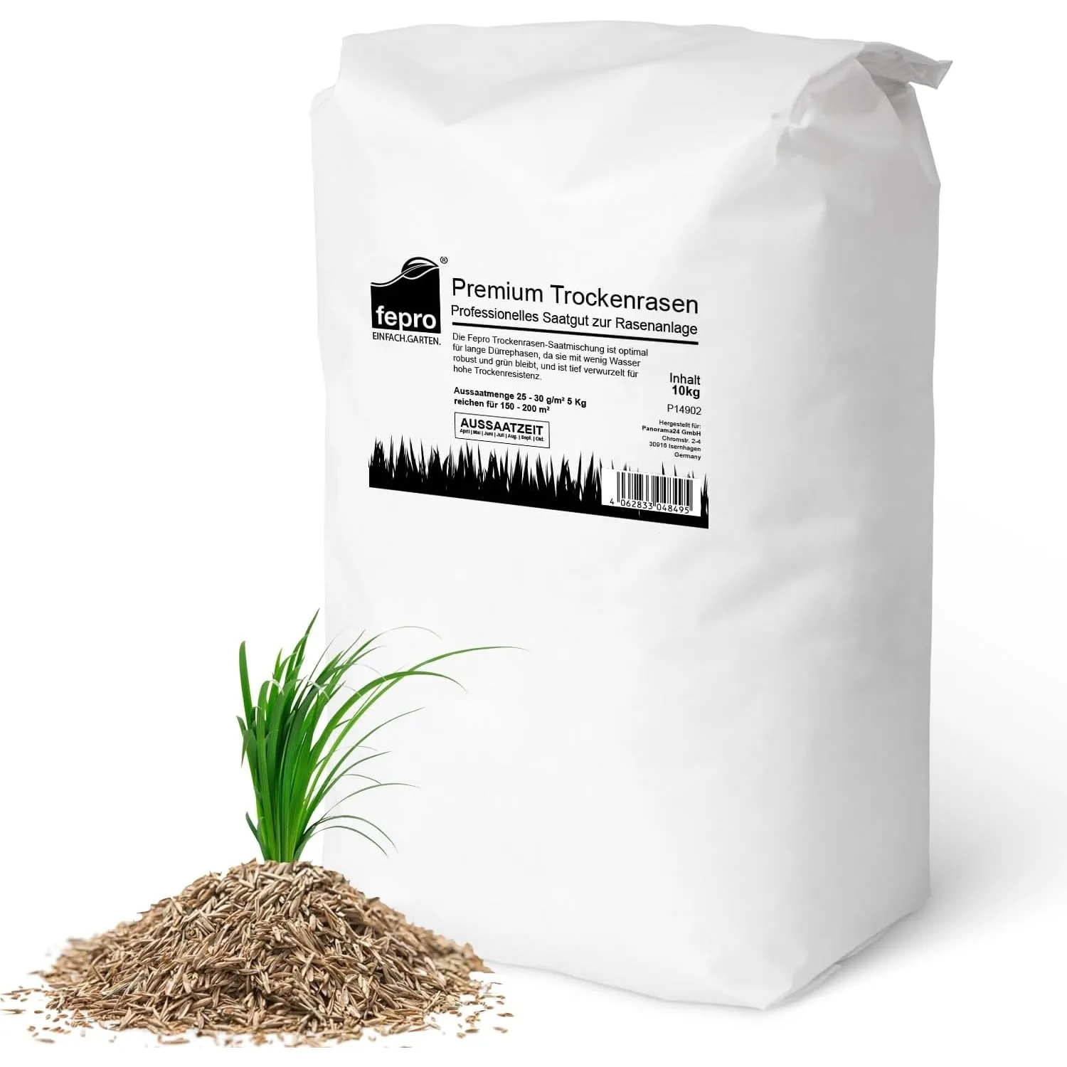10 kg Rasensamen trockenresistent dürreresistent für Trockenrasen & Schattenrasen Samen Grassamen schnellkeimend, 400m²…