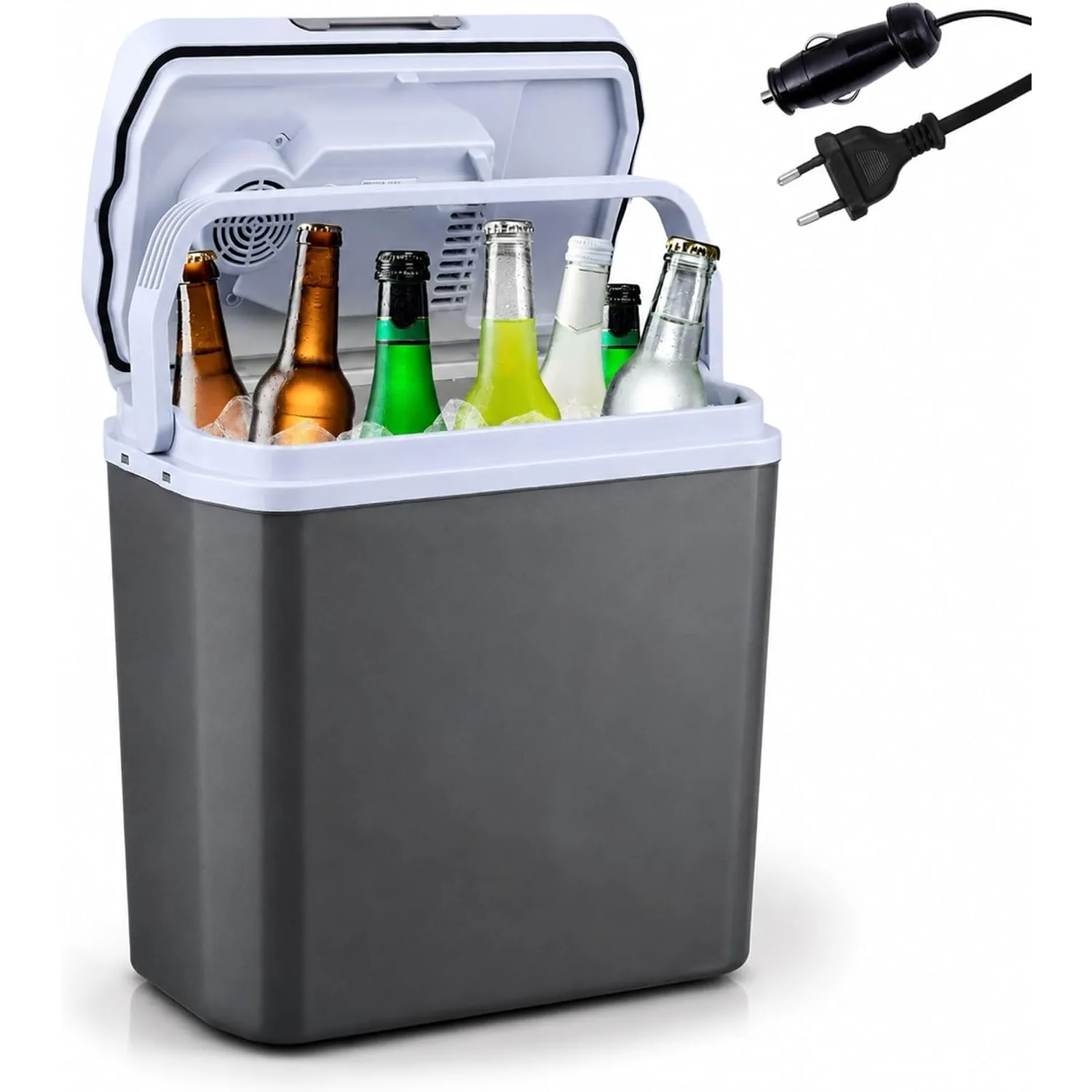 Arebos 20 Liter Kühlbox | zum Kühlen und Warmhalten | Mini Kühlschrank | Thermo-elektrische Kühlbox | mit ECO Modus | 1…
