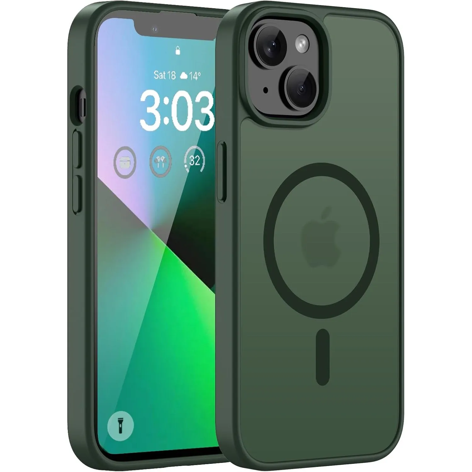 ORDA für iPhone 13/14 Hülle 6,1 Zoll, Magnetische Handyhülle mit MagSafe, Durchscheinende Matte Rückseite, Dünn, Stoßfe…