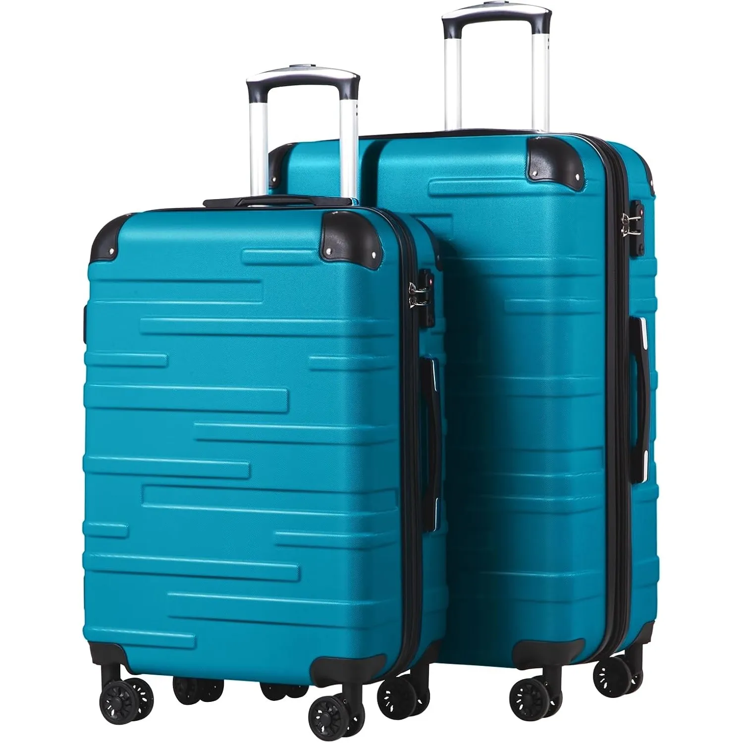 COOLIFE 2-TLG Kofferset, L+XL, leicht Reisekoffer mit TSA, ABS-Hartschale