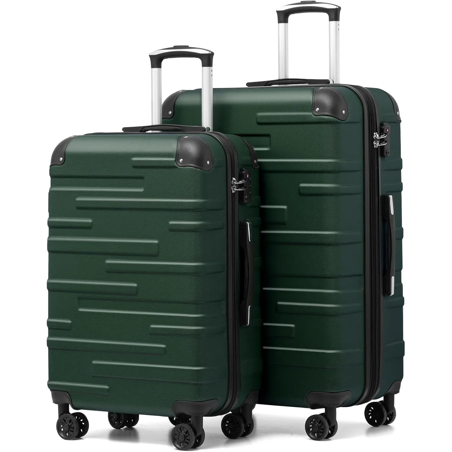 COOLIFE 2-TLG Kofferset, L+XL, leicht Reisekoffer mit TSA, ABS-Hartschale