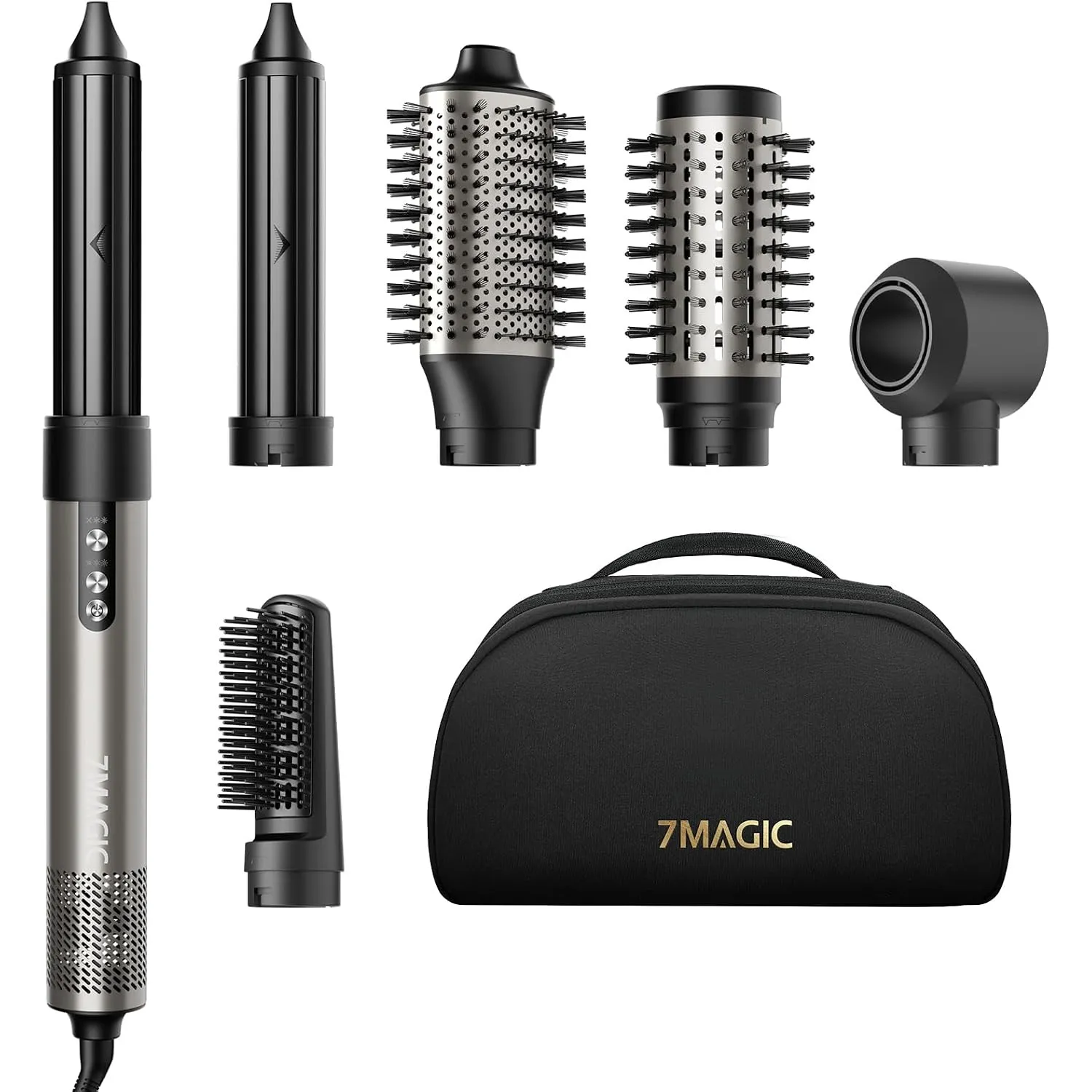 6 in 1 Hairstyler, Ionen Föhn, Lockenstab Automatisch, Ohne Extreme Hitze