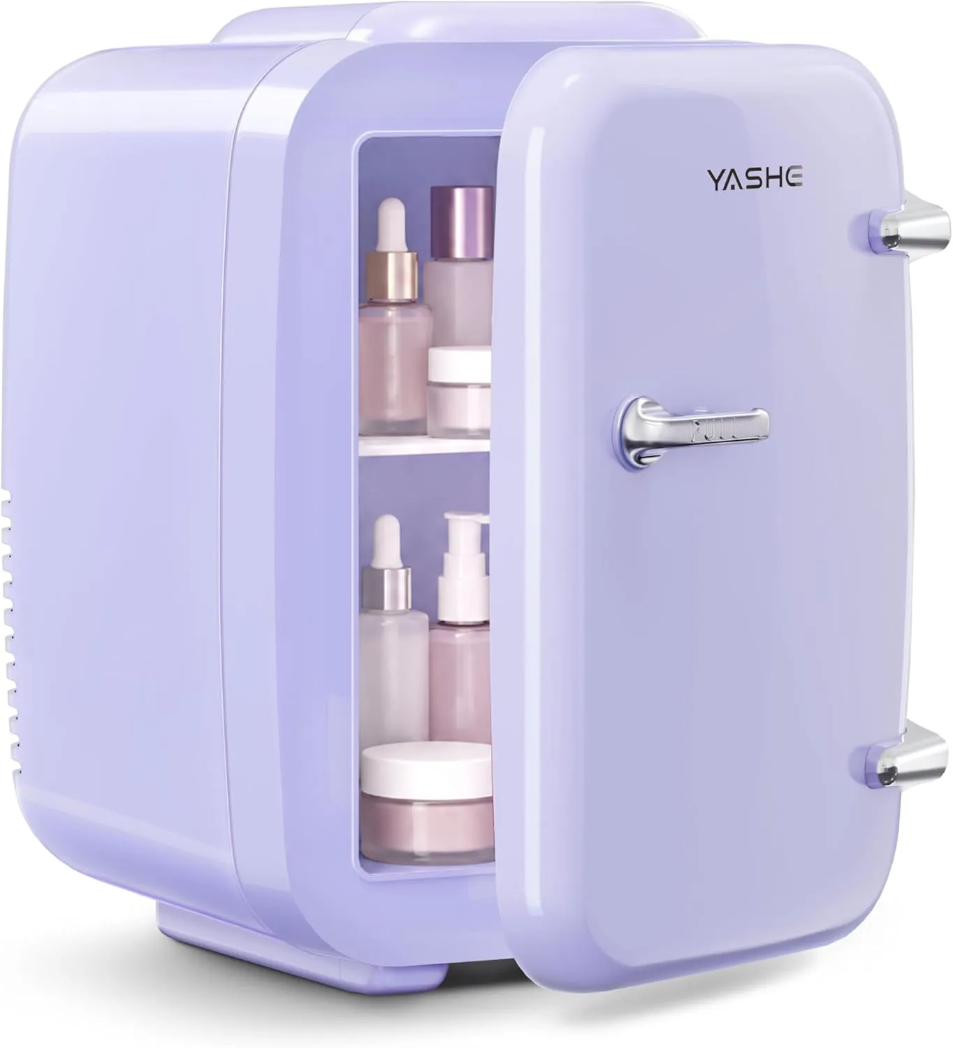 YASHE Mini Fridge, 4 Litre Mini Refrigerators for Cosmetics, Drinks, 220 V AC/12 V DC Thermoelectric Cooling and Heatin…