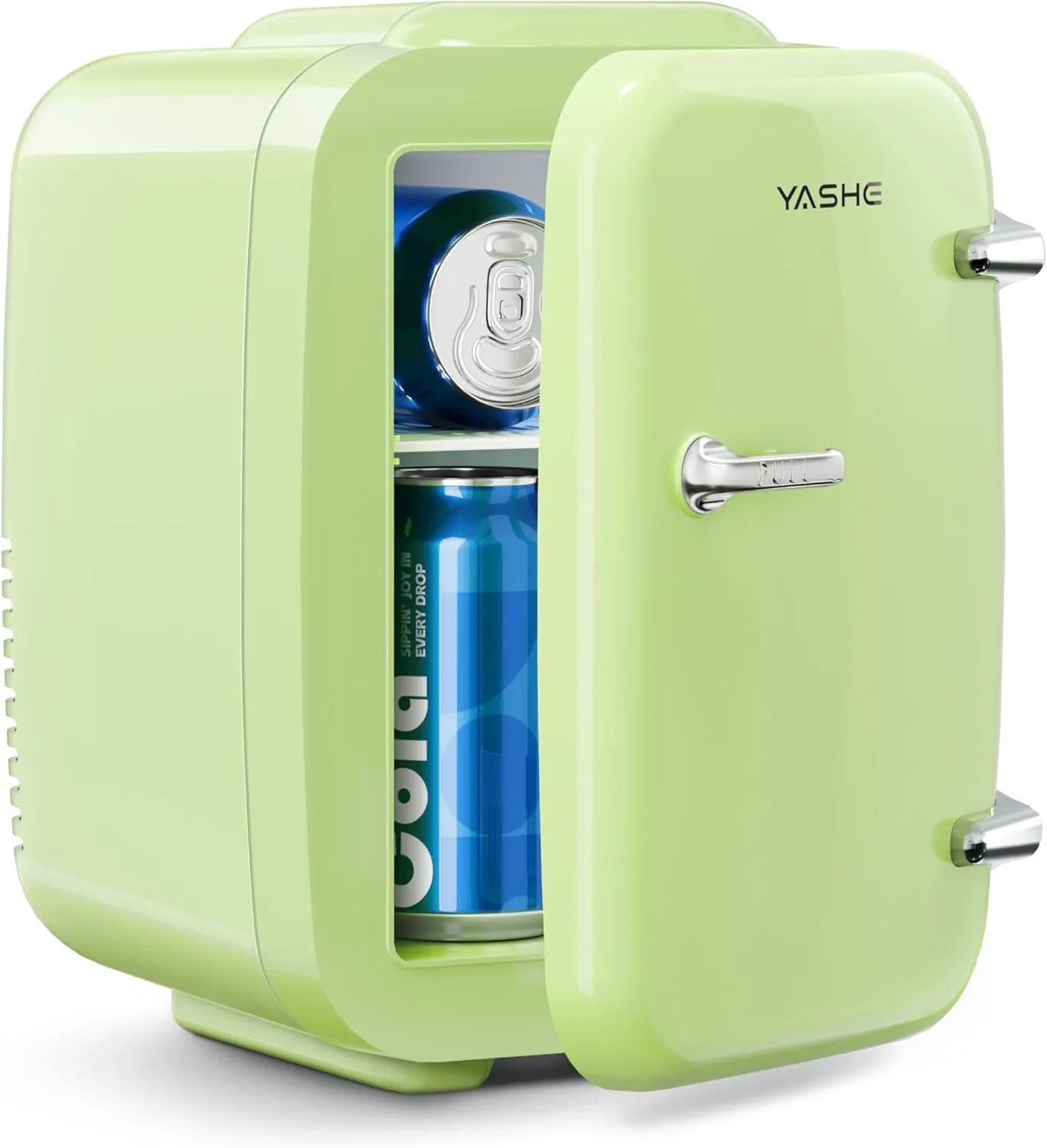 YASHE Mini Kühlschrank, 4 Liter Mini-Kühlschränke für Kosmetik, Getränke, 220V AC/ 12V DC Thermoelektrische Kühlung und…