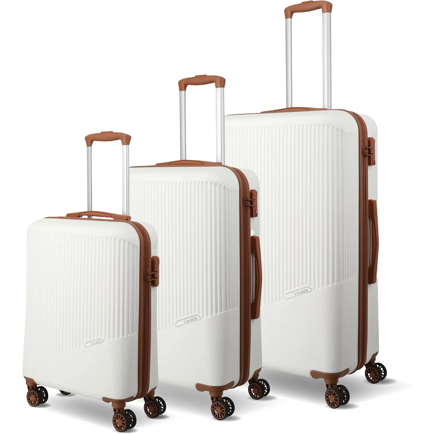 Travelite Koffer Set Bali Größen L/M/S, 3-teilig, ABS Hartschale | Kofferset 3-teilig, Handgepäck Trolley & 2 Hartschal…