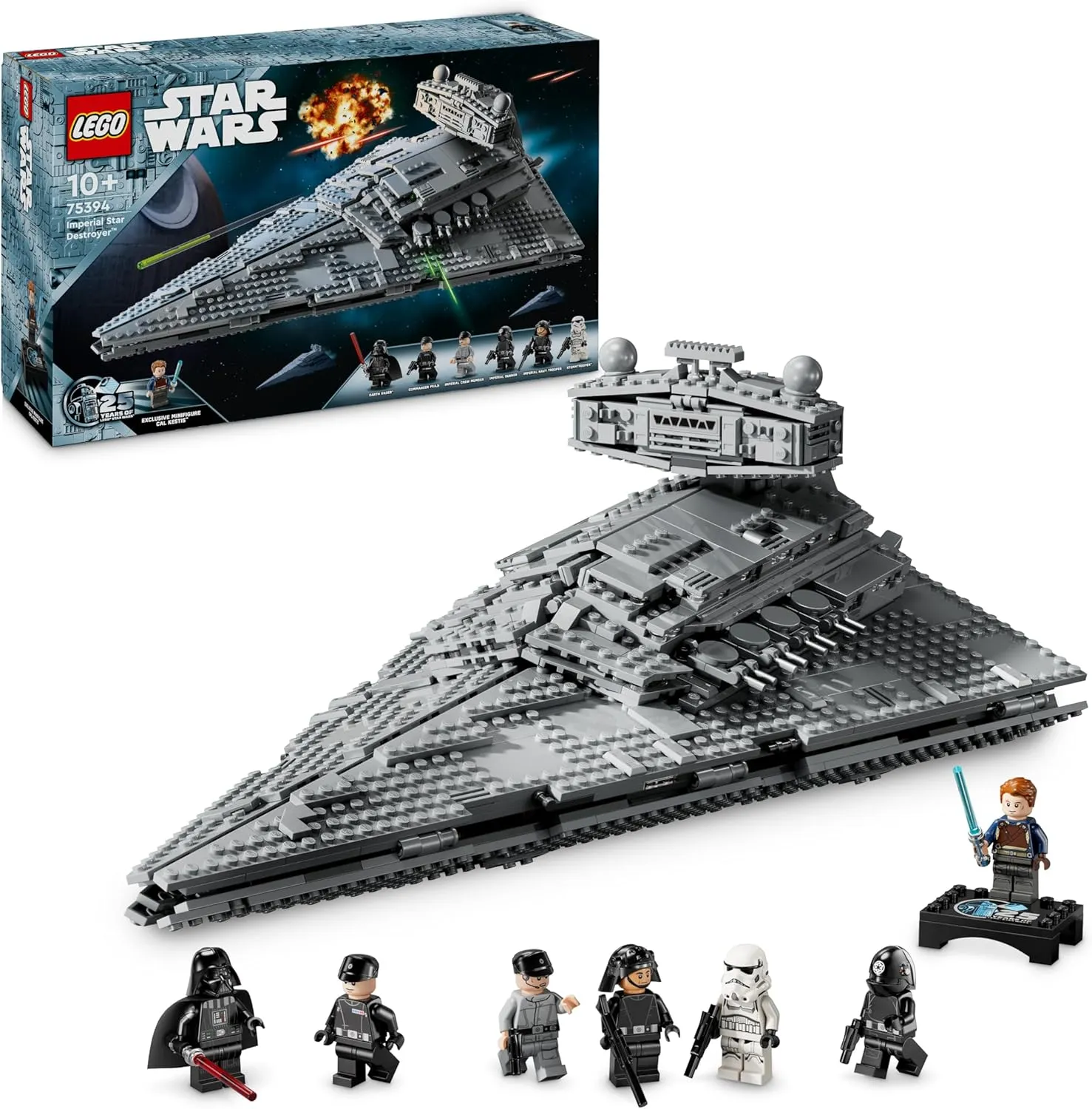 LEGO Star Wars 75394 Imperialer Sternzerstörer – Raumschiff-Spielzeug mit detailliertem Innenraum und 7 Minifiguren – G…