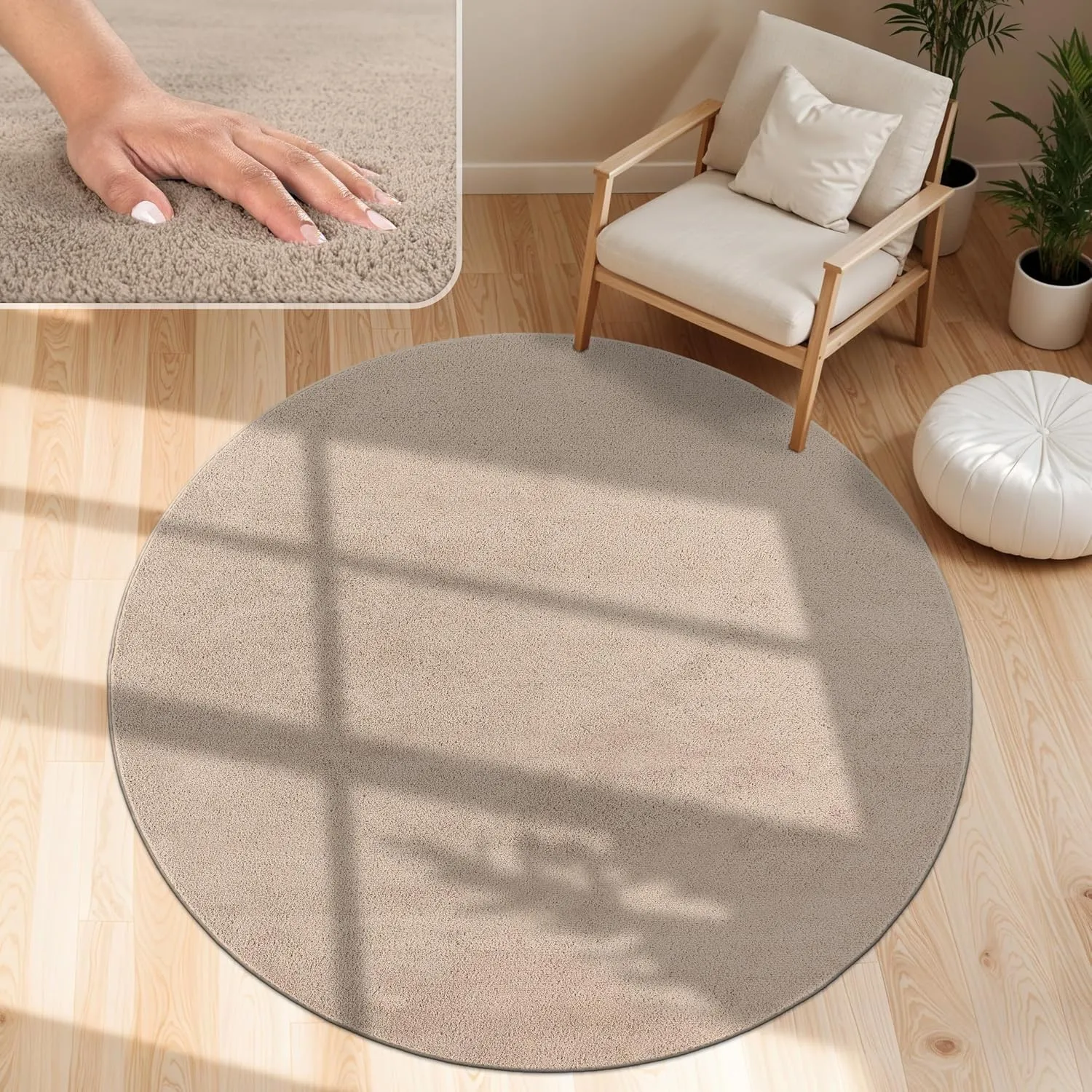 Paco Home Moderner Kuscheliger Wohnzimmer Teppich Kurzflor waschbar flauschig Weich Einfarbig Felloptik zeitlos stilvol…
