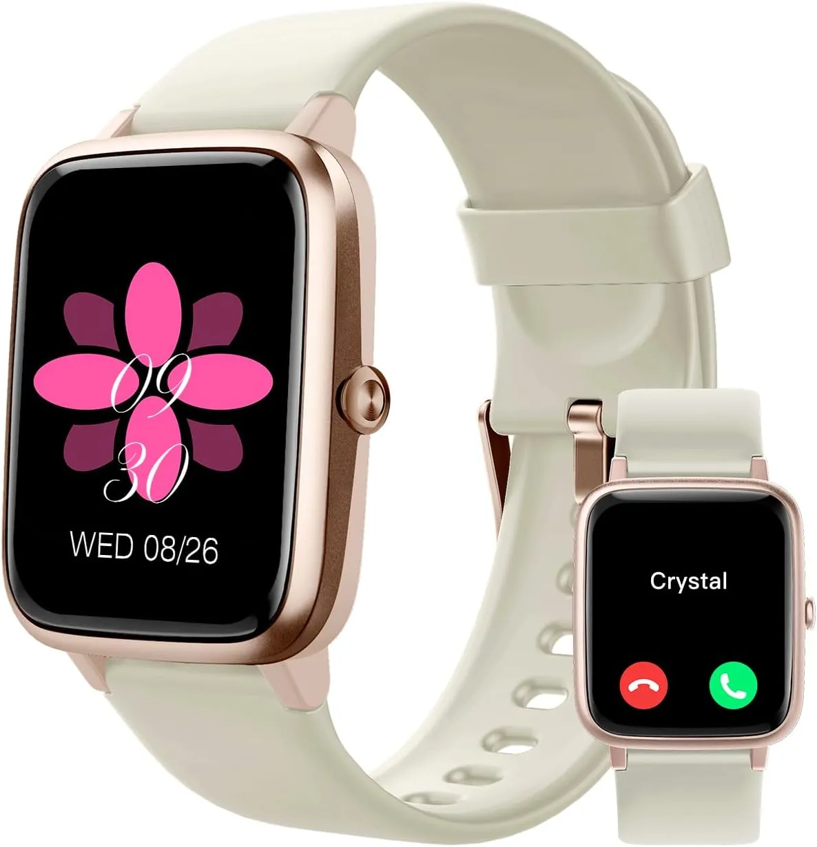 GRV Smartwatch für Damen Herren mit Telefonfunktion,Fitnessuhr mit Pulsmesser SpO2 Schlafmonitor Schrittzähler IP68 Wasserdicht,Multi Sportmodi Smart Watch Fitness Tracker für iOS Android Handy