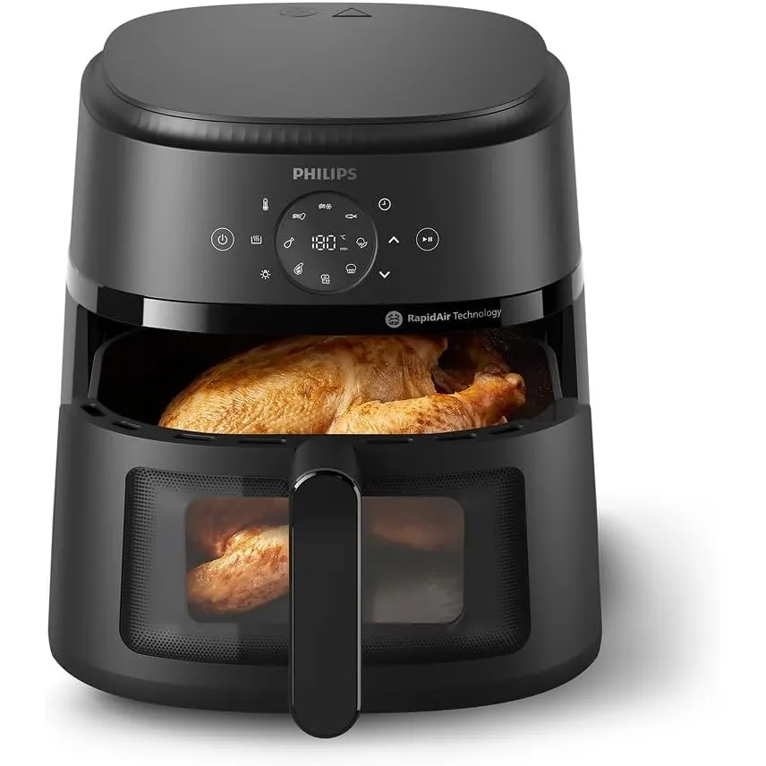 Philips Airfryer 2000 Serie Heißluftfritteuse, Schwarz, 6,2L