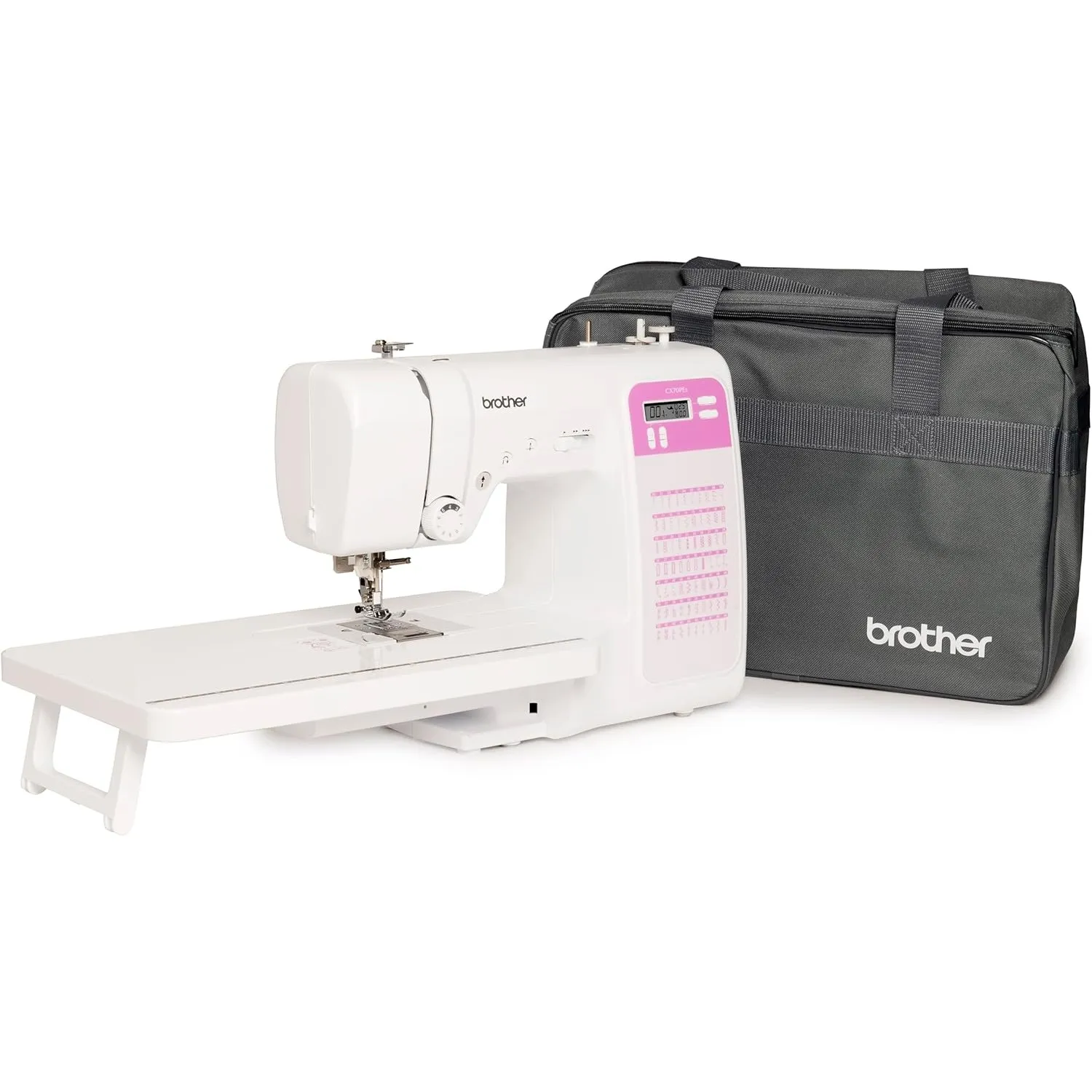 Brother CX70PES Elektronische Nähmaschine mit 70 Stichen Nähen + Tisch und Tasche inklusive
