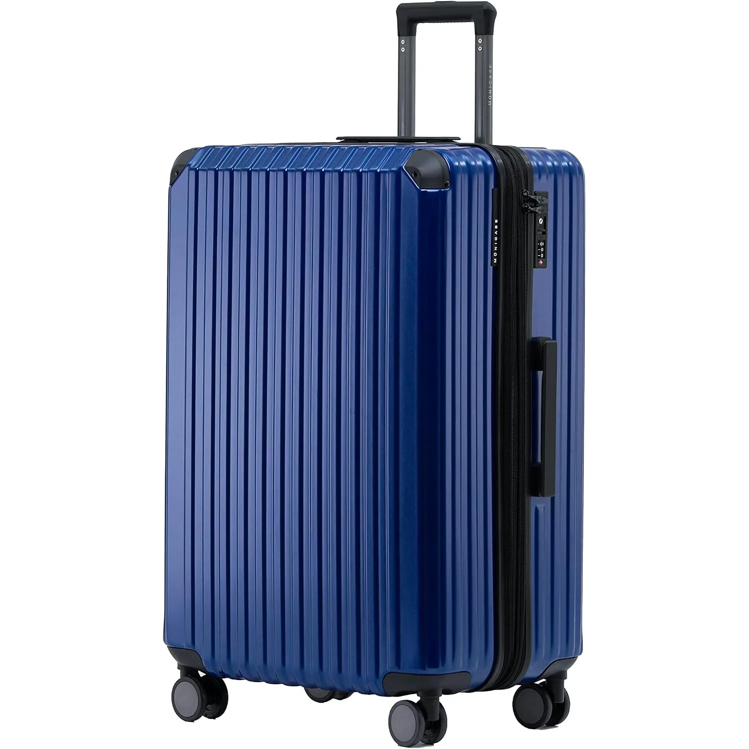 Münicase Reisekoffer L 66 cm, TSA, Hartschalenkoffer, Diamondblau