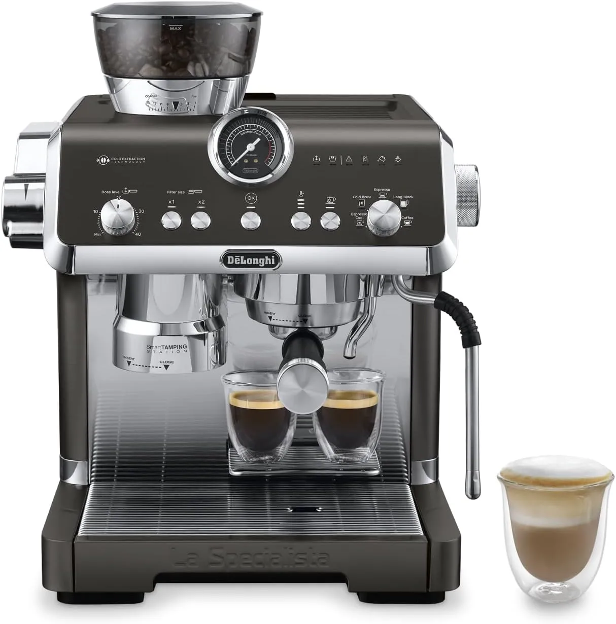 De'Longhi La Specialista Opera EC9555.BK Espresso Siebträgermaschine mit Cold Brew und Espresso Cool, Professioneller M…