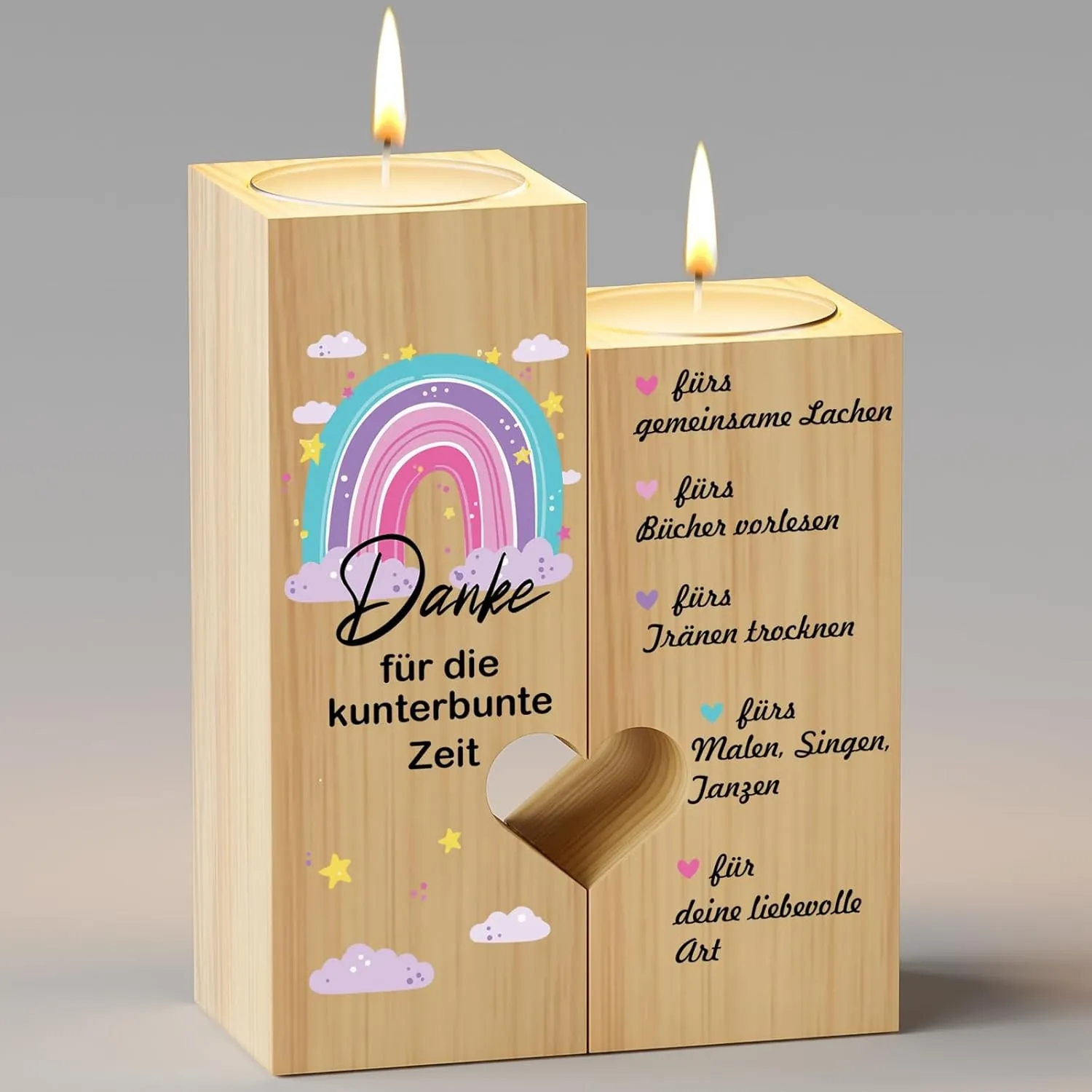 KAAYEE Abschiedsgeschenk Erzieherin Kerzenständer, Kerze Danke Lehrer Geschenk, Großartige Erzieherin Geschenk zum Absc…