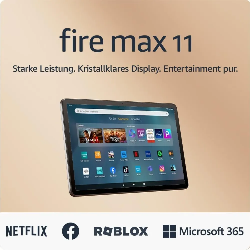 Zertifiziert und generalüberholt Fire Max 11-Tablet, unser bisher leistungsstärkstes Tablet, mit klarem 11-Zoll-Display…