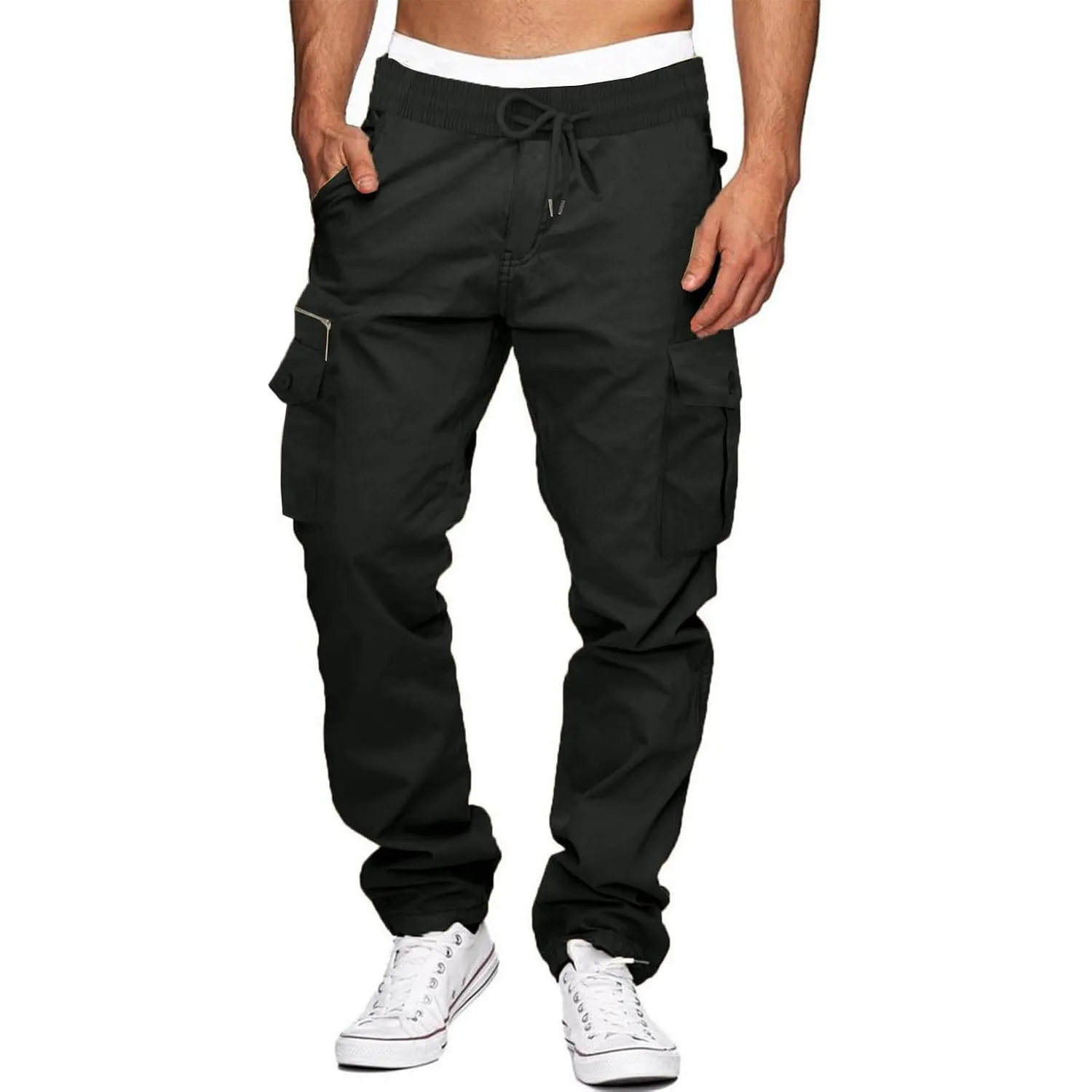 Elegancity Cargohose Herren Baumwolle Jogginghose Herren Outdoorhose Lange Baggy Hose Freizeithose Pants