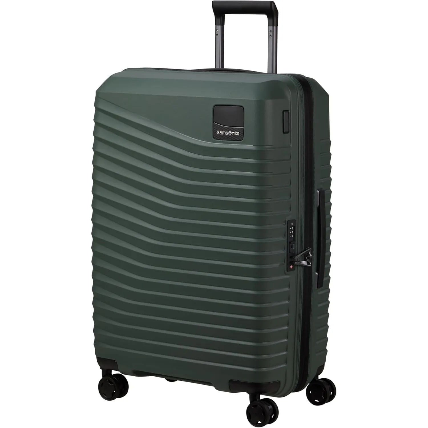Samsonite Intuo - Spinner M, Erweiterbarer Koffer, 69 cm, 79/87 L, Grün (Olive Green)