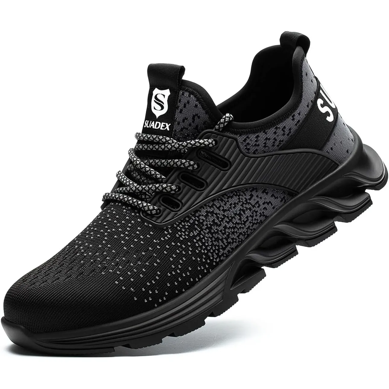 SUADEX Sicherheitsschuhe Arbeitsschuhe Herren Damen Leicht Atmungsaktiv Stahlkappenschuhe mit Stahlkappe 37-48 EU